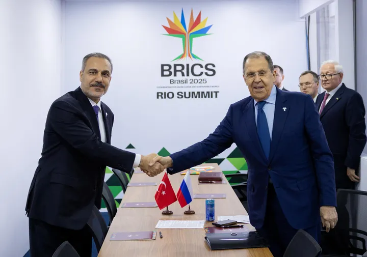 Turkish foreign minister meets Russian, Kazakh counterparts on sidelines of BRICS