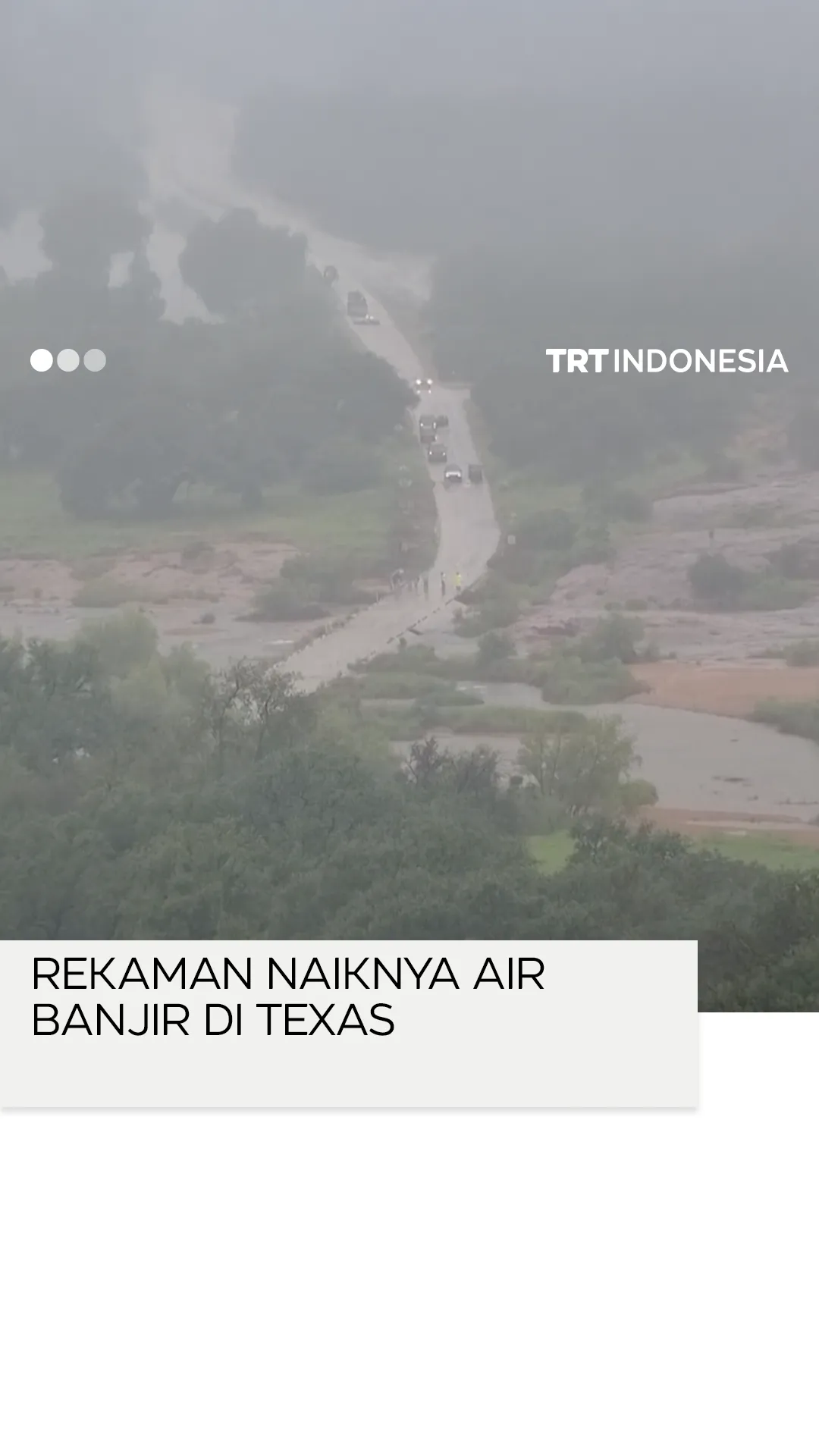 Jalan layang di Texas tenggelam dalam banjir, terekam dalam timelapse