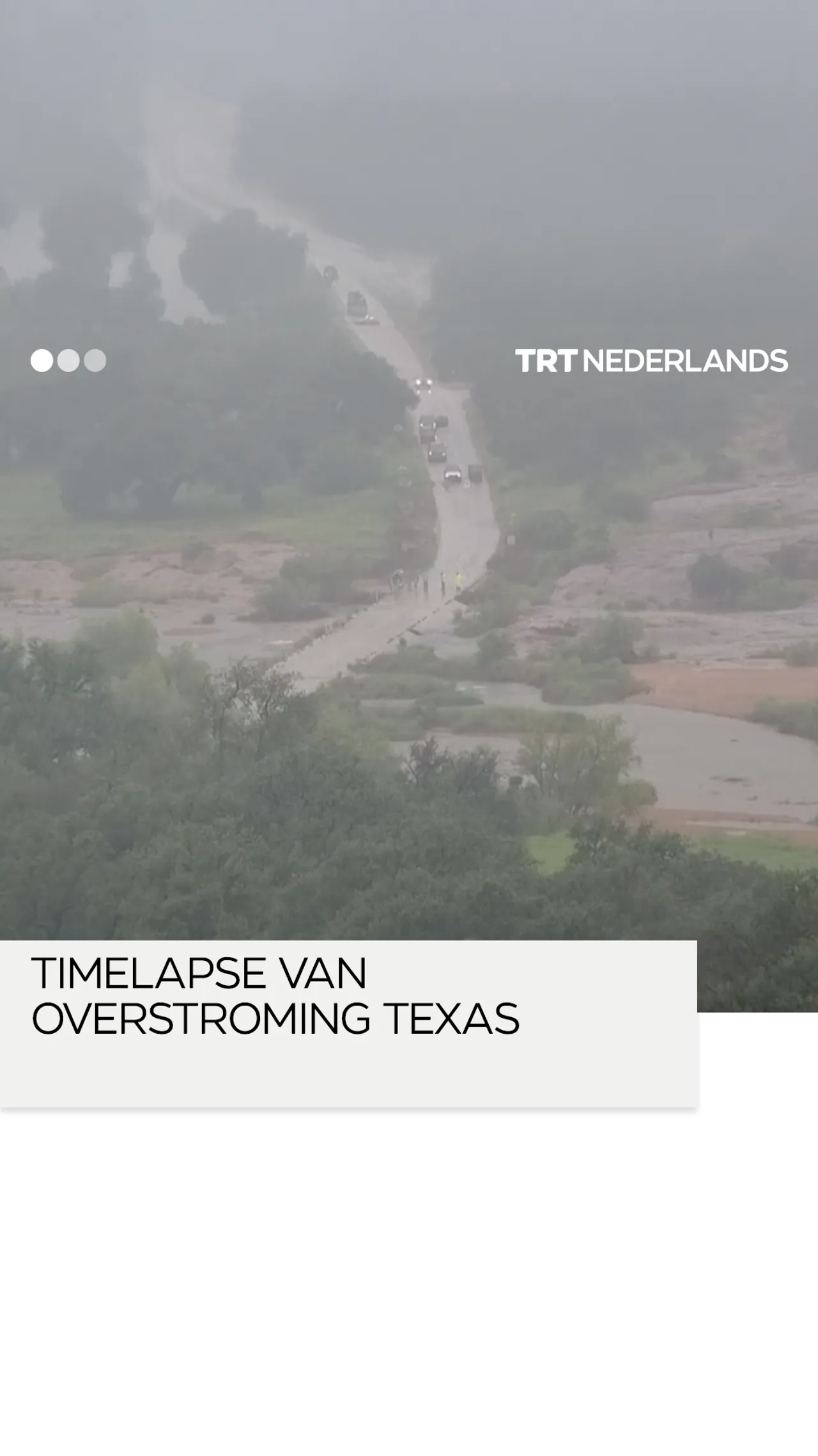 Overstroming snelweg in Texas vastgelegd in timelapse