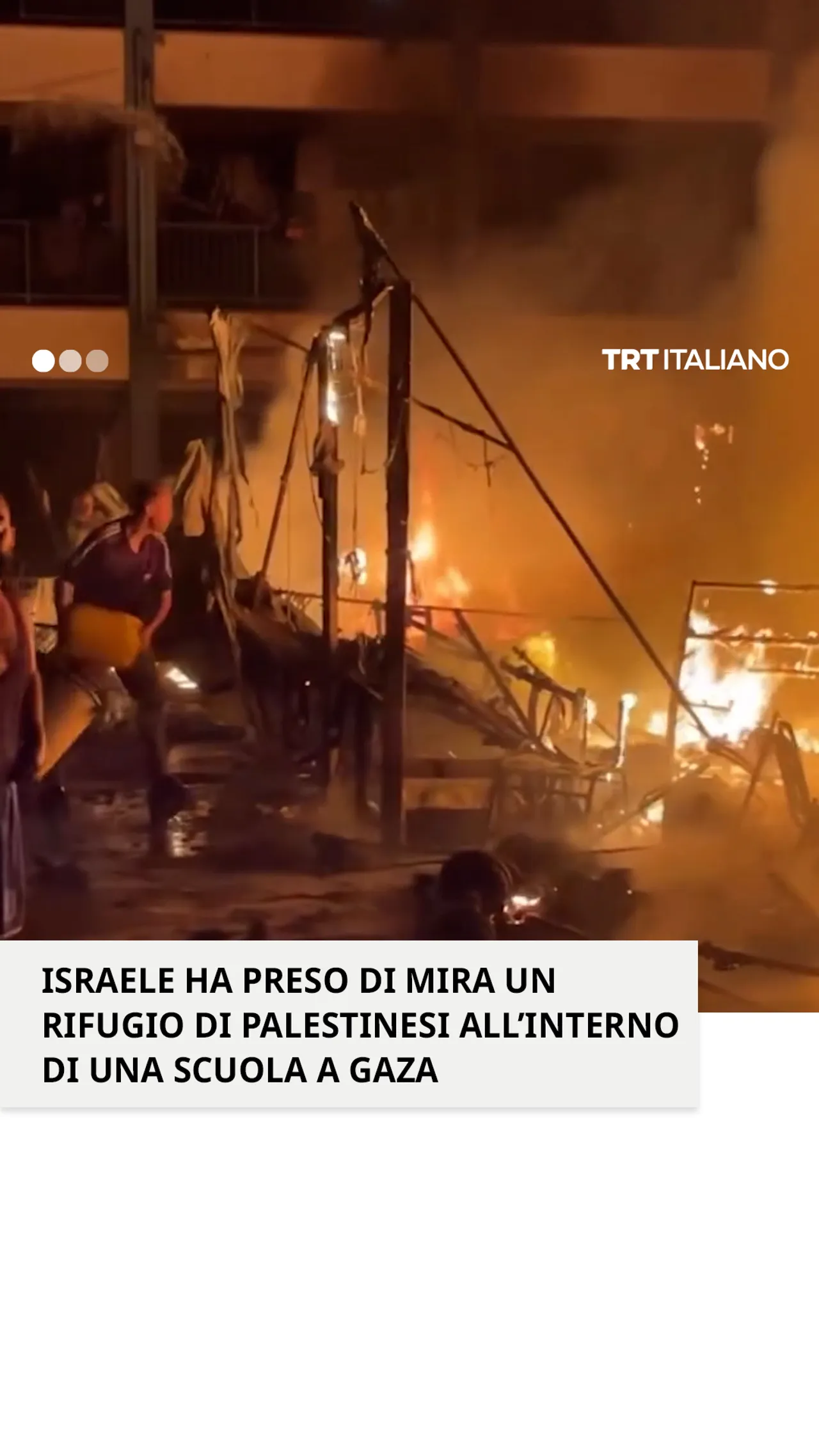 Israele ha attaccato i palestinesi sfollati che si trovavano nei rifugi