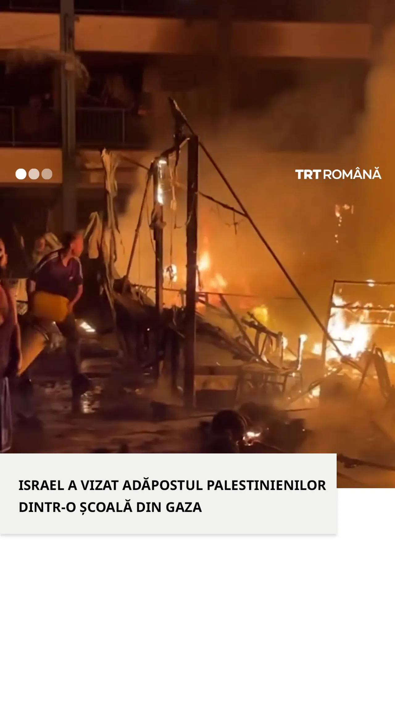 Israel a vizat adăpostul palestinienilor dintr-o școală din Gaza