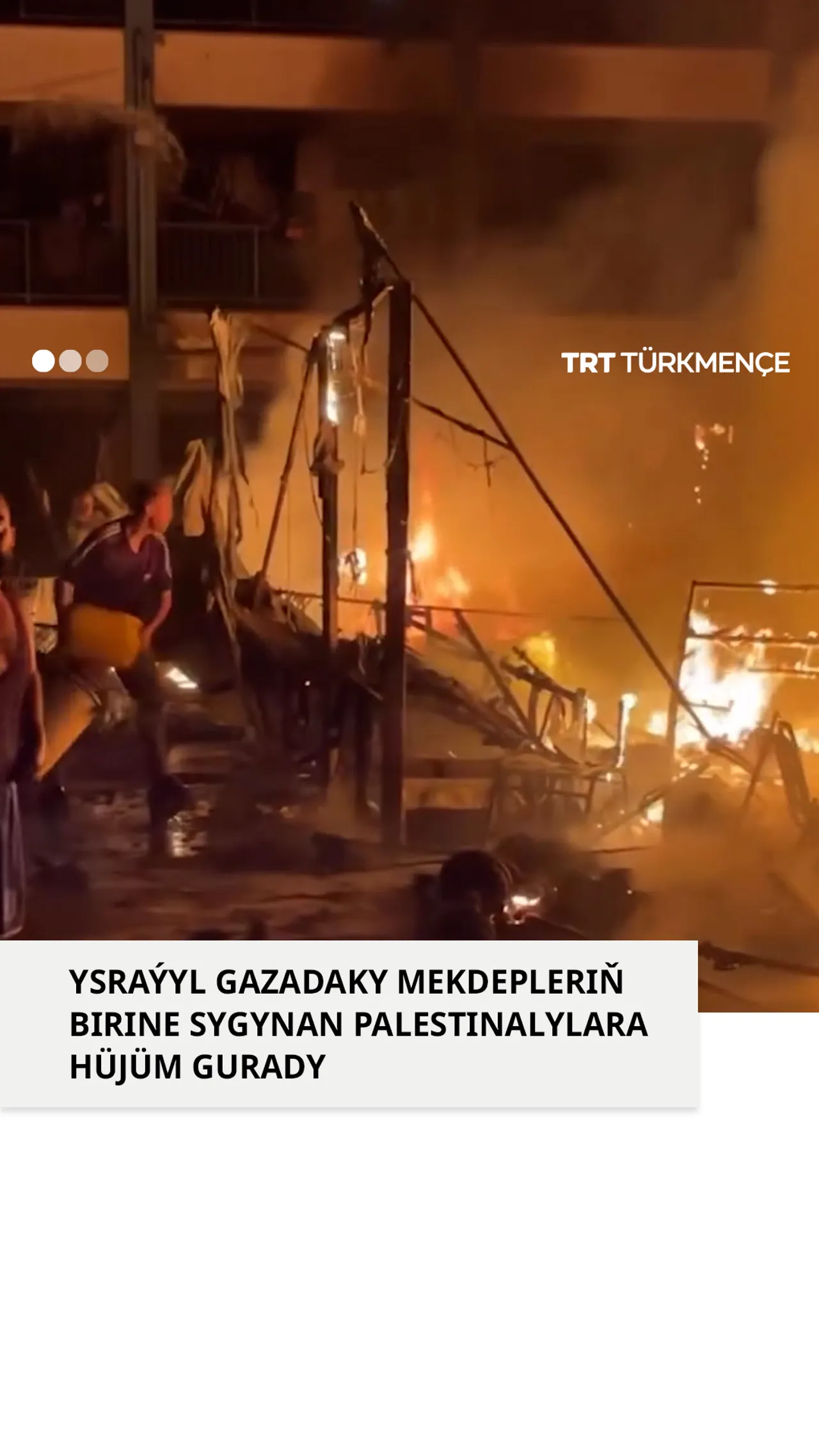 YSRAÝYL GAZADAKY MEKDEPLERIŇ BIRINE SYGYNAN PALESTINALYLARA HÜJÜM GURADY