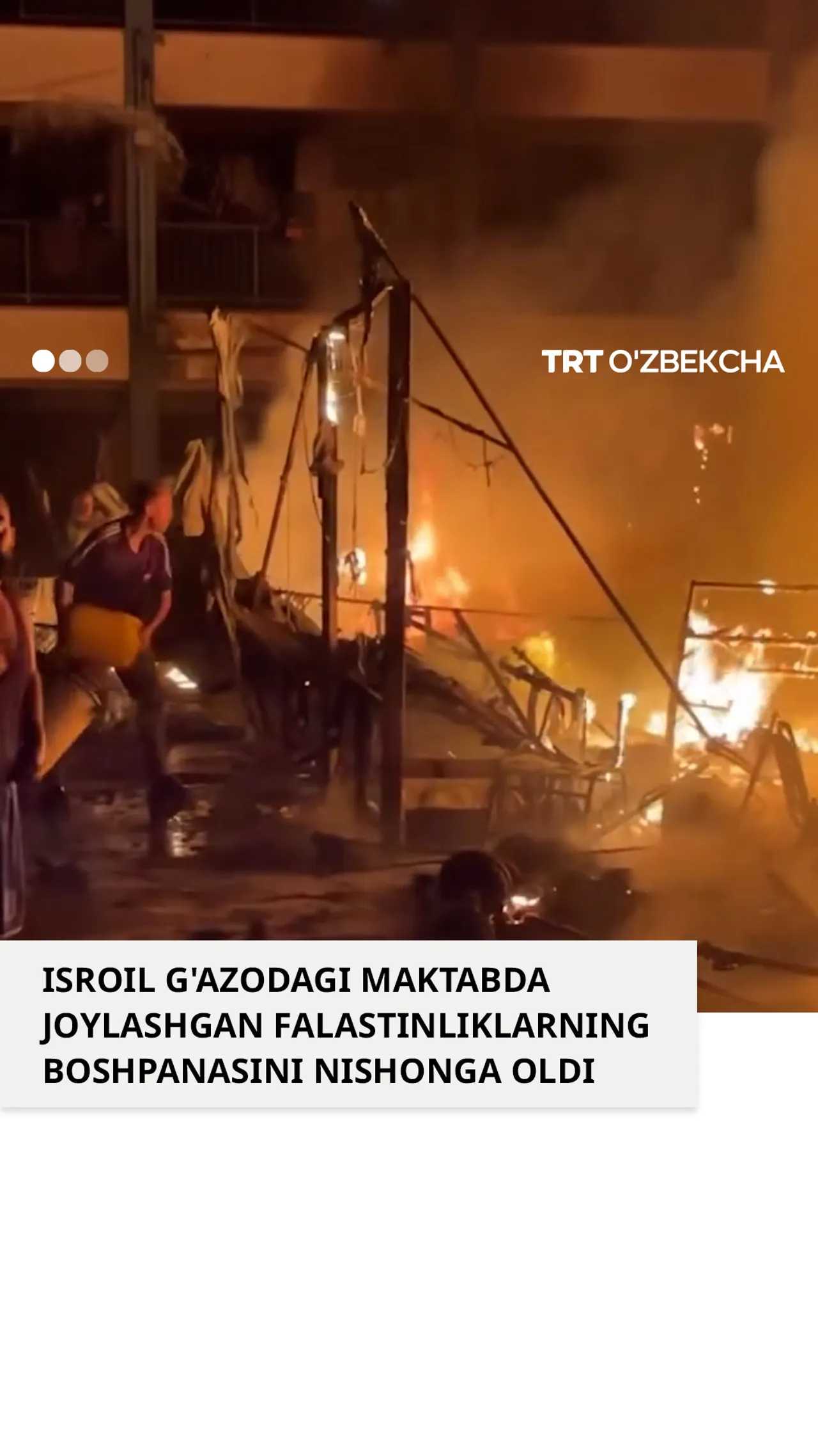 Isroil boshpanalardagi falastinliklarga hujum qildi