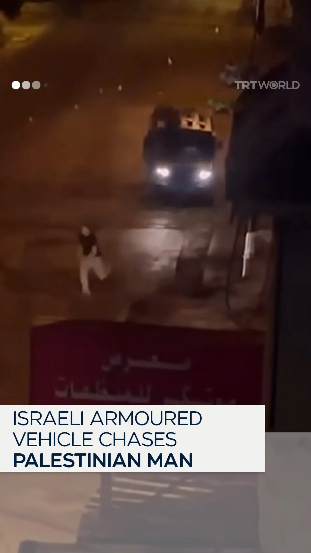 Israeli armoured vehicle attempts to run over Palestinian man during raid