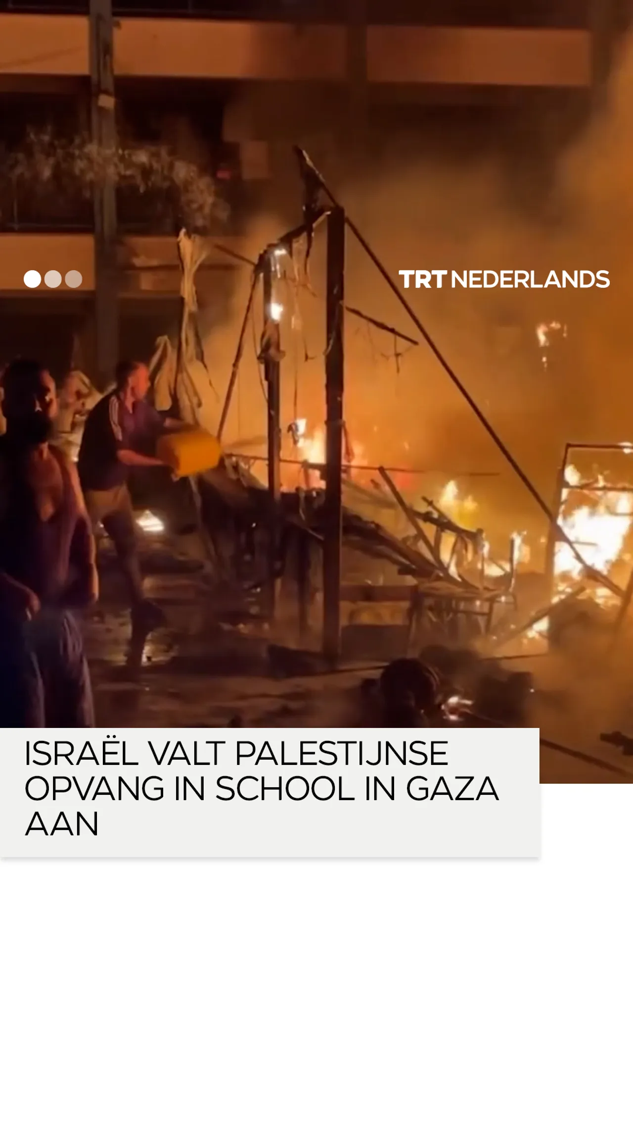 Israëlische aanval treft opvang voor ontheemde Palestijnen