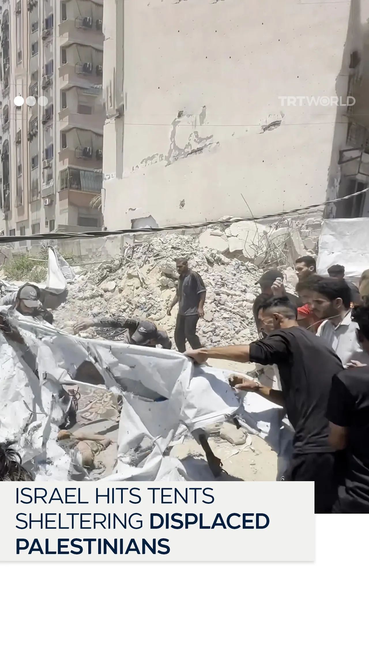 Israeli strike kills at least five Palestinians sheltering in tents in Gaza