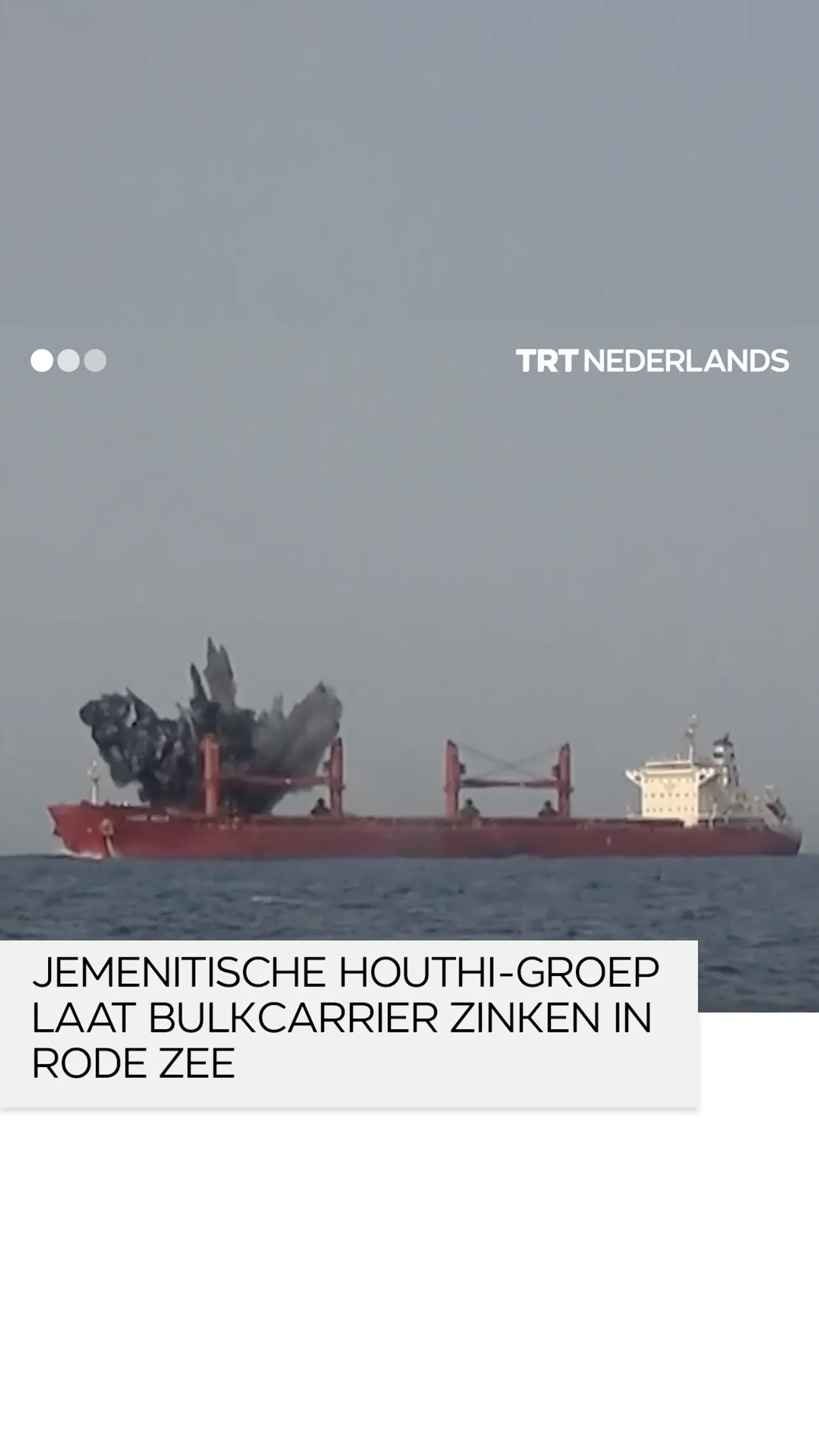 Jemenitische Houthi-groep laat bulkcarrier zinken in Rode Zee