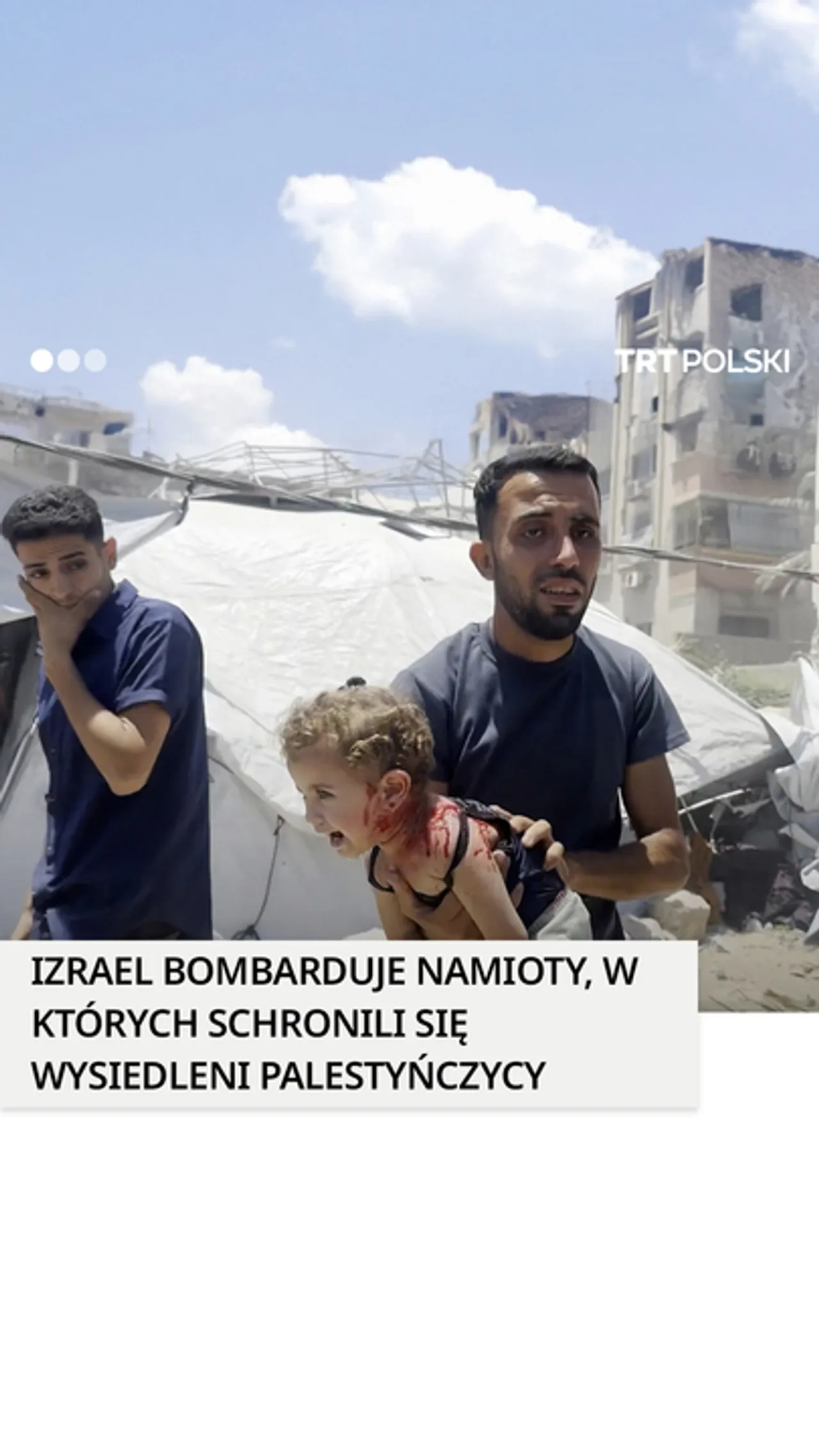 Izraelski atak zabija co najmniej pięciu Palestyńczyków schronionych w namiotach w Strefie Gazy