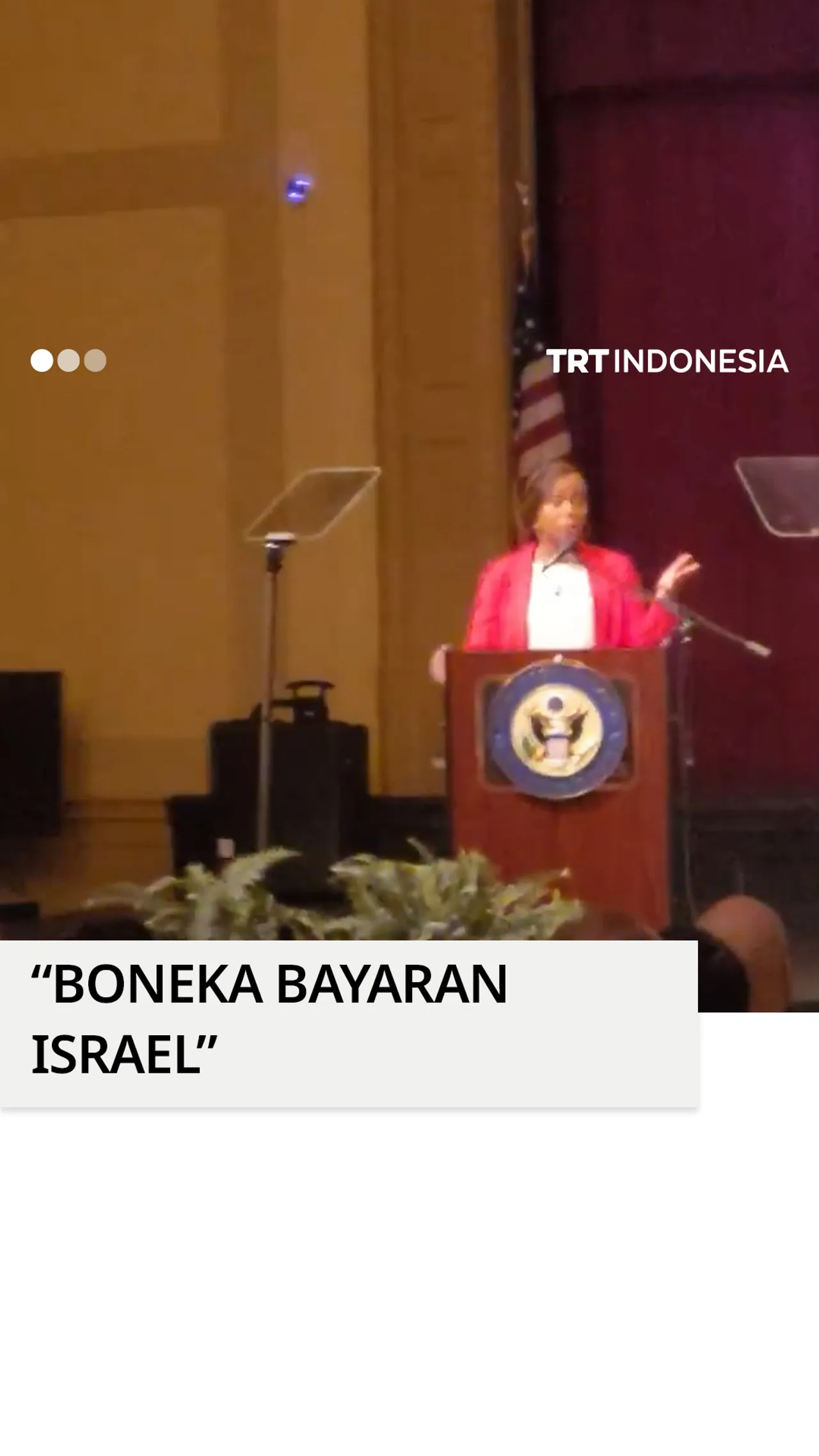 Demonstran pro-Palestina konfrontasi dengan anggota Kongres AS terkait dukungannya terhadap Israel
