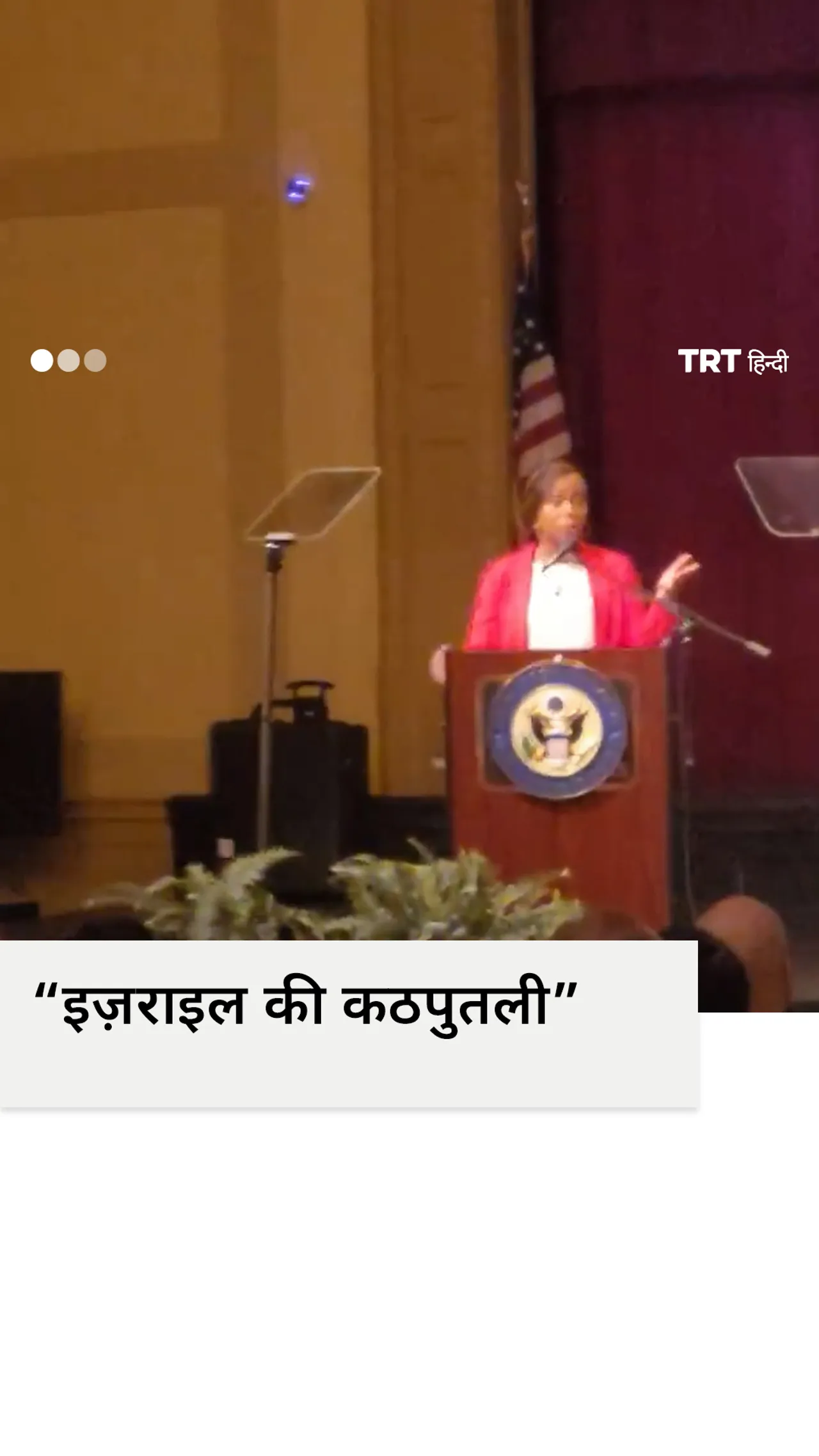 फ़िलिस्तीन समर्थक प्रदर्शनकारी ने इज़राइल के समर्थन को लेकर अमेरिकी कांग्रेस सदस्य से भिड़ंत की