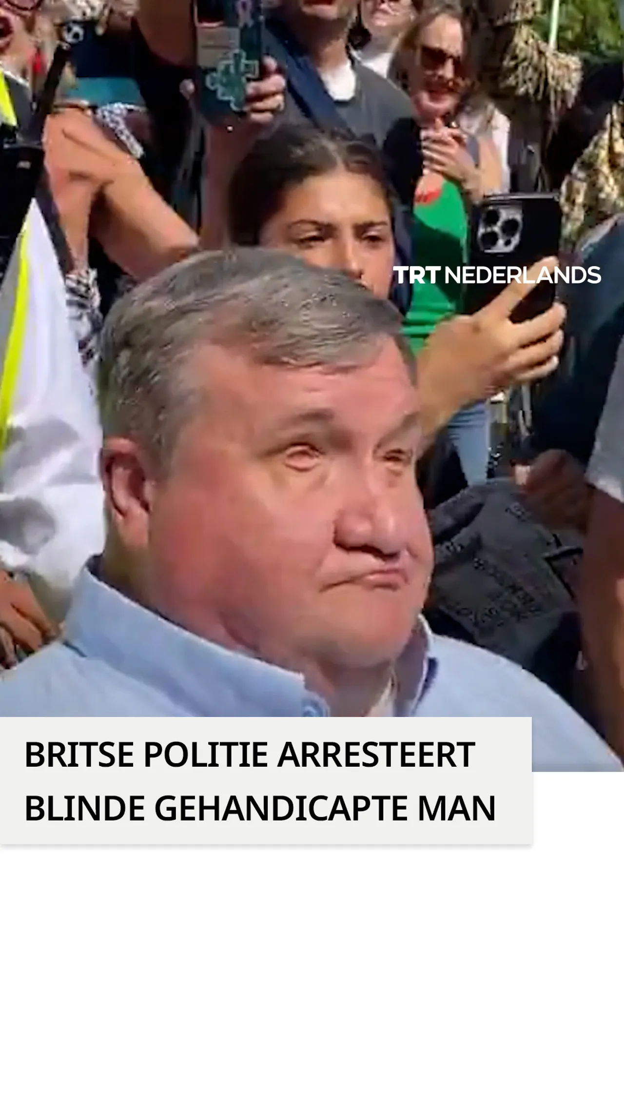 Britse politie arresteert blinde gehandicapte man tijdens protest voor Palestina