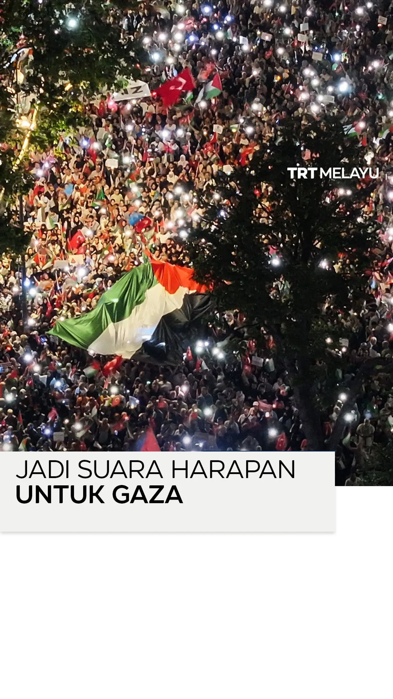 Puluhan ribu penunjuk perasaan pro-Palestin berhimpun di Istanbul