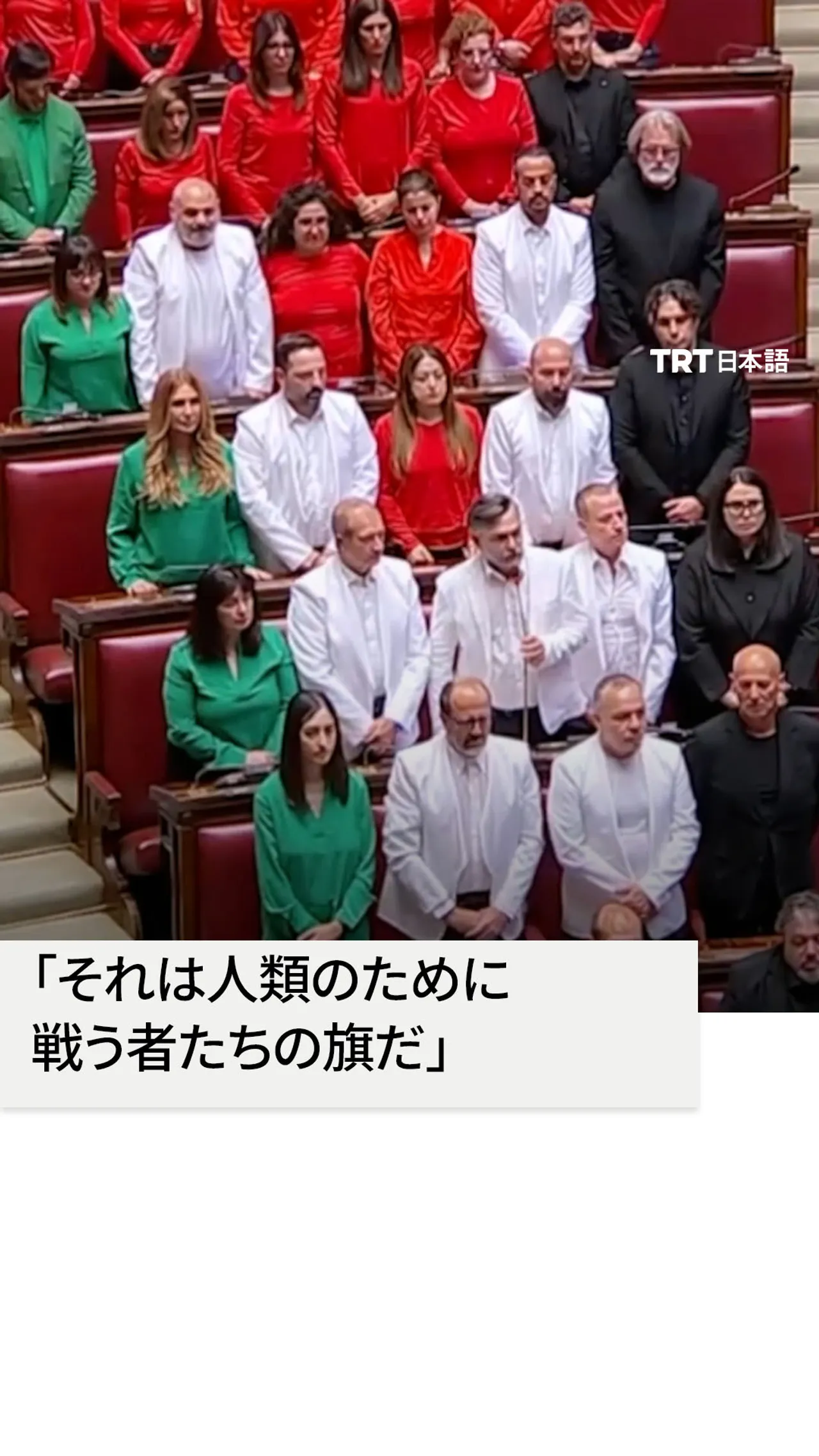 「それは人類のために戦う者たちの旗だ」