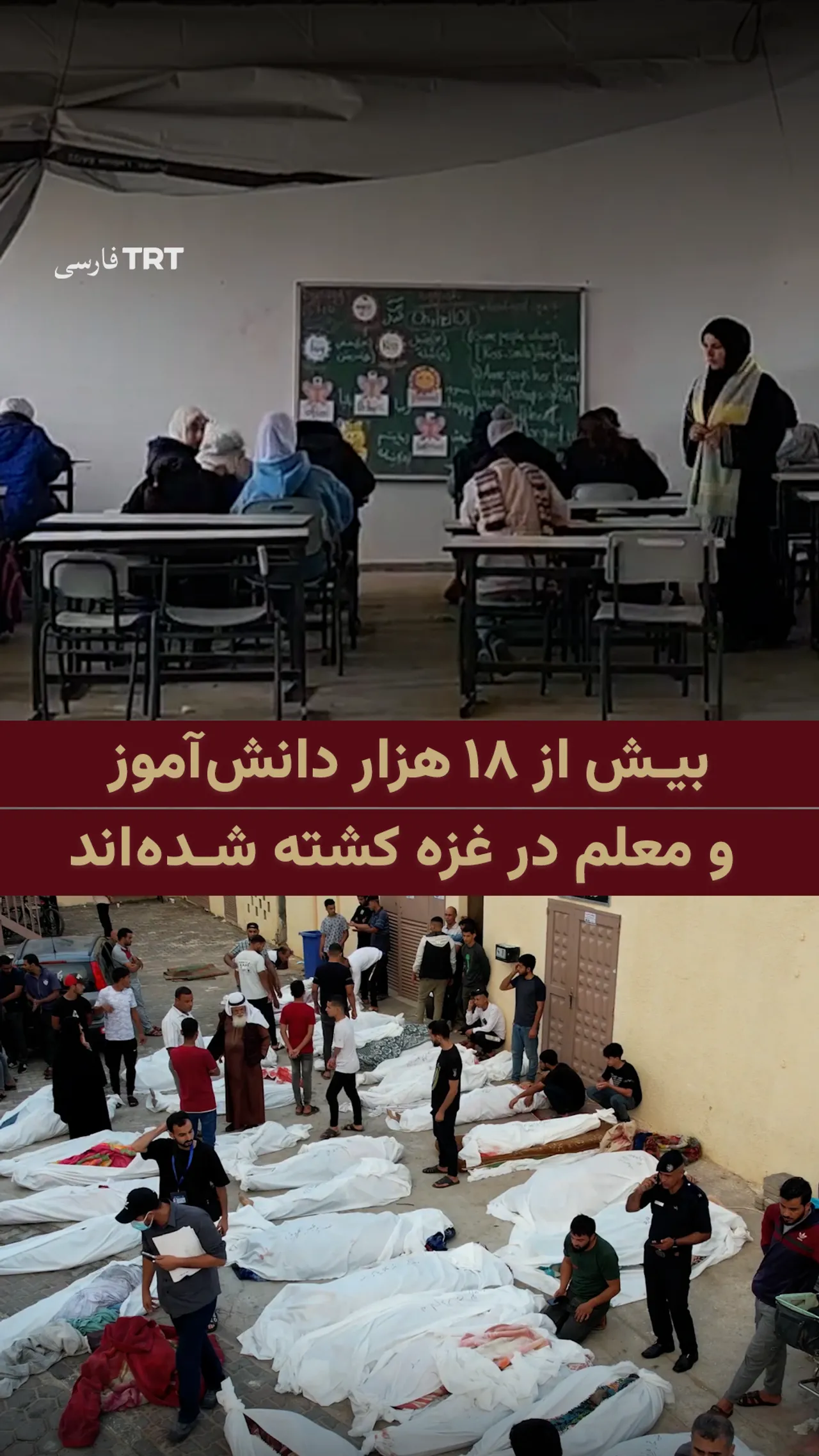 بیش از ۱۸ هزار دانشآموز و معلم در غزه کشته شدهاند