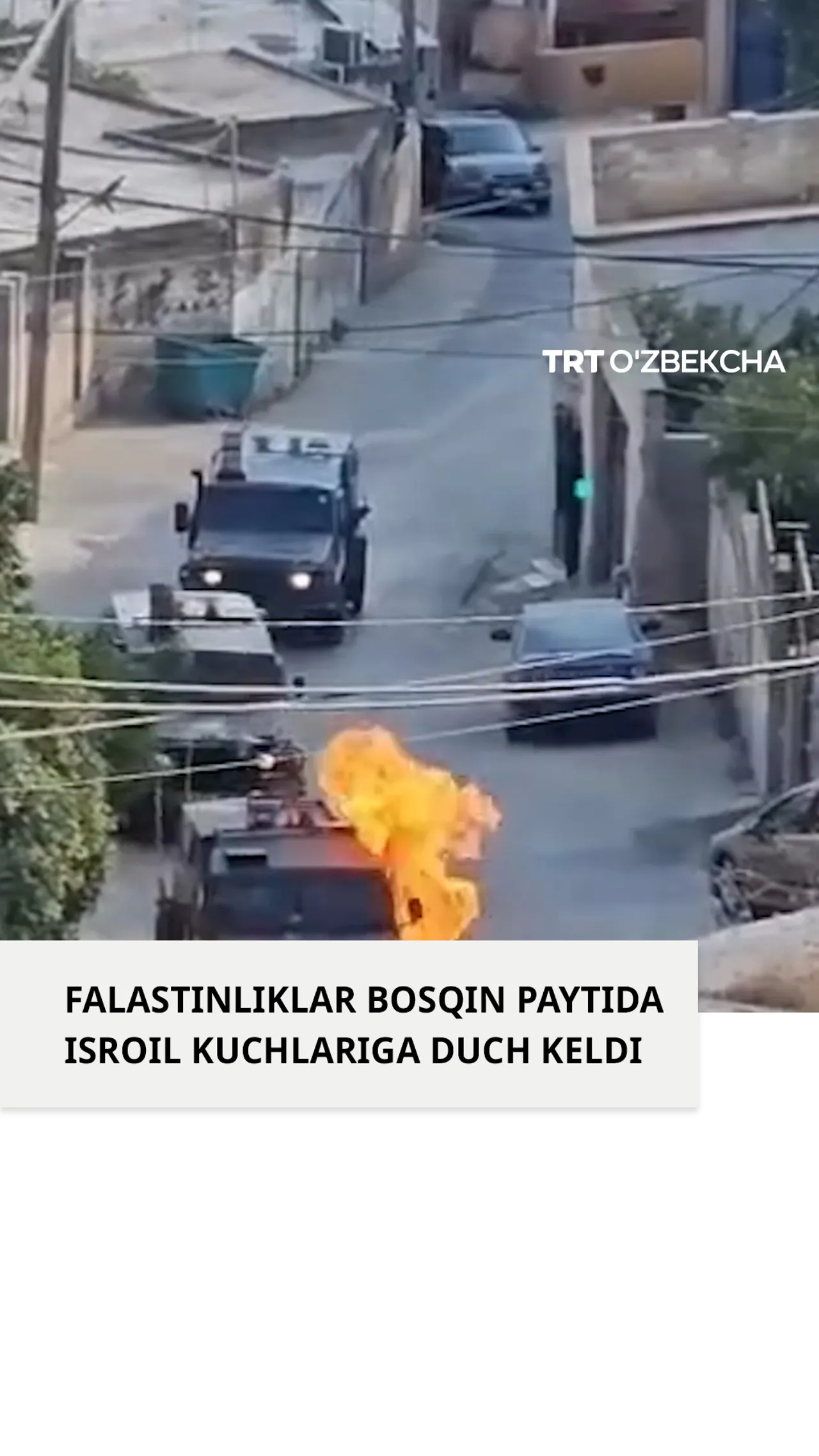 Bosqin paytida falastinliklar Isroil kuchlariga duch keldi