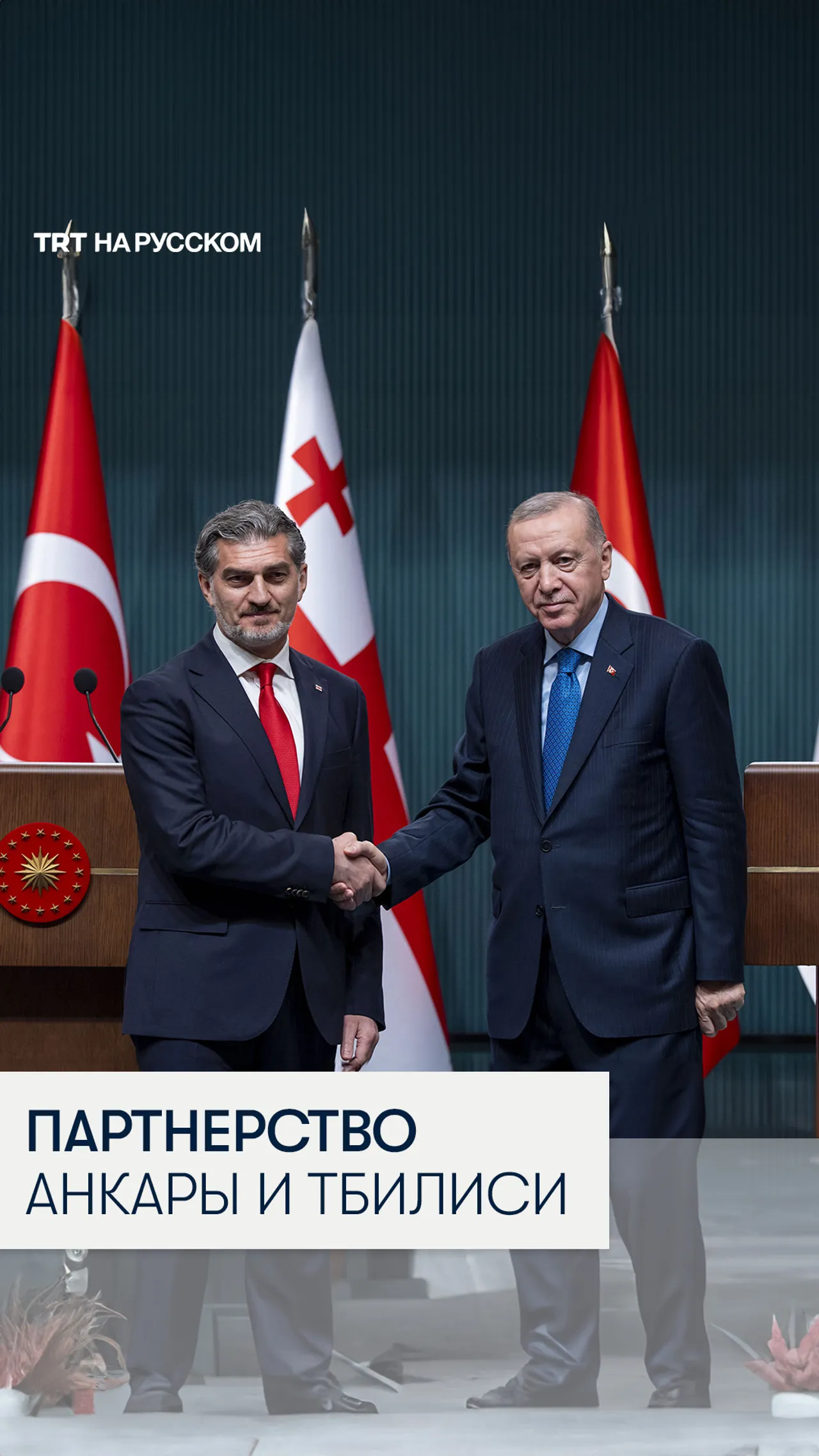 Президент Эрдоган: Турция и Грузия продолжают работать плечом к плечу