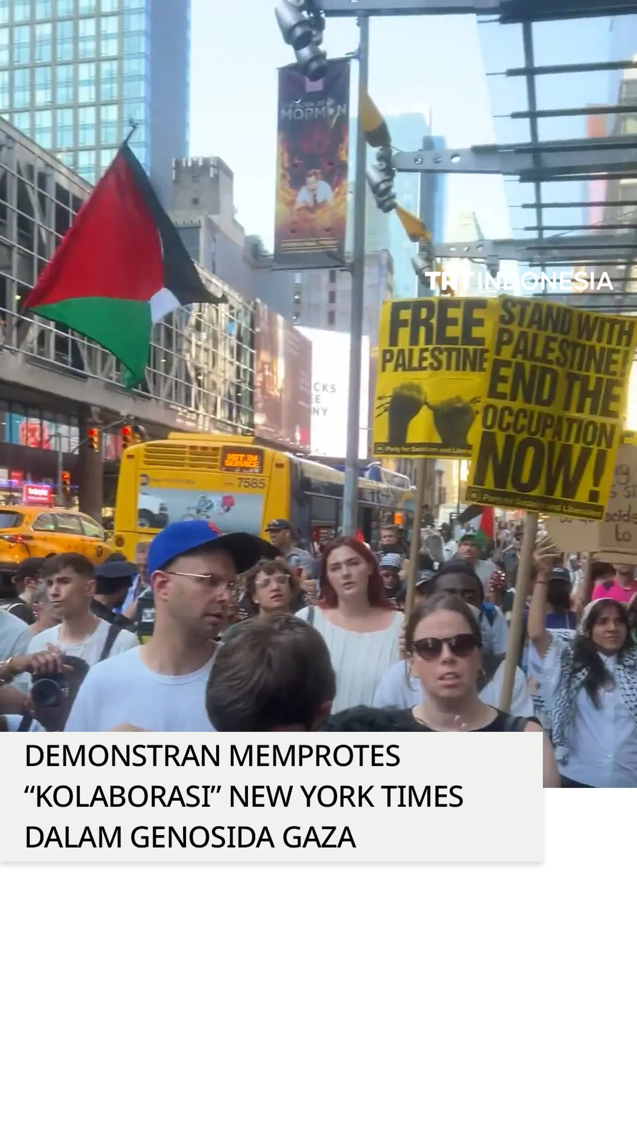 Demonstran di depan gedung NYT protes “kolaborasi” mereka dalam genosida Gaza