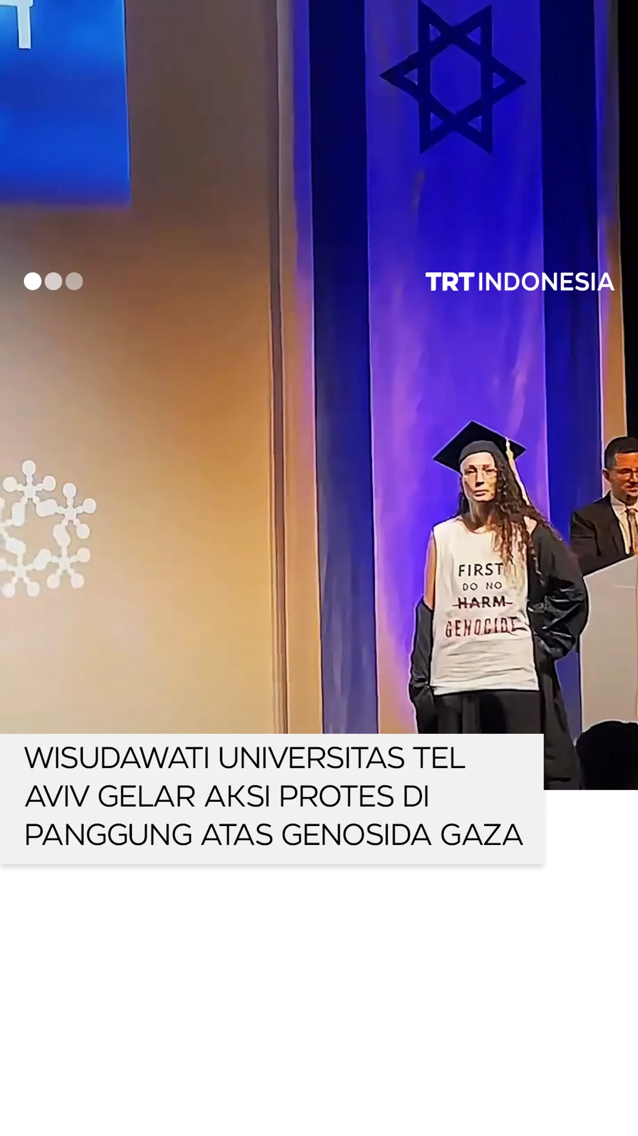 Wisudawati Universitas Tel Aviv gelar aksi protes di panggung atas genosida di Gaza