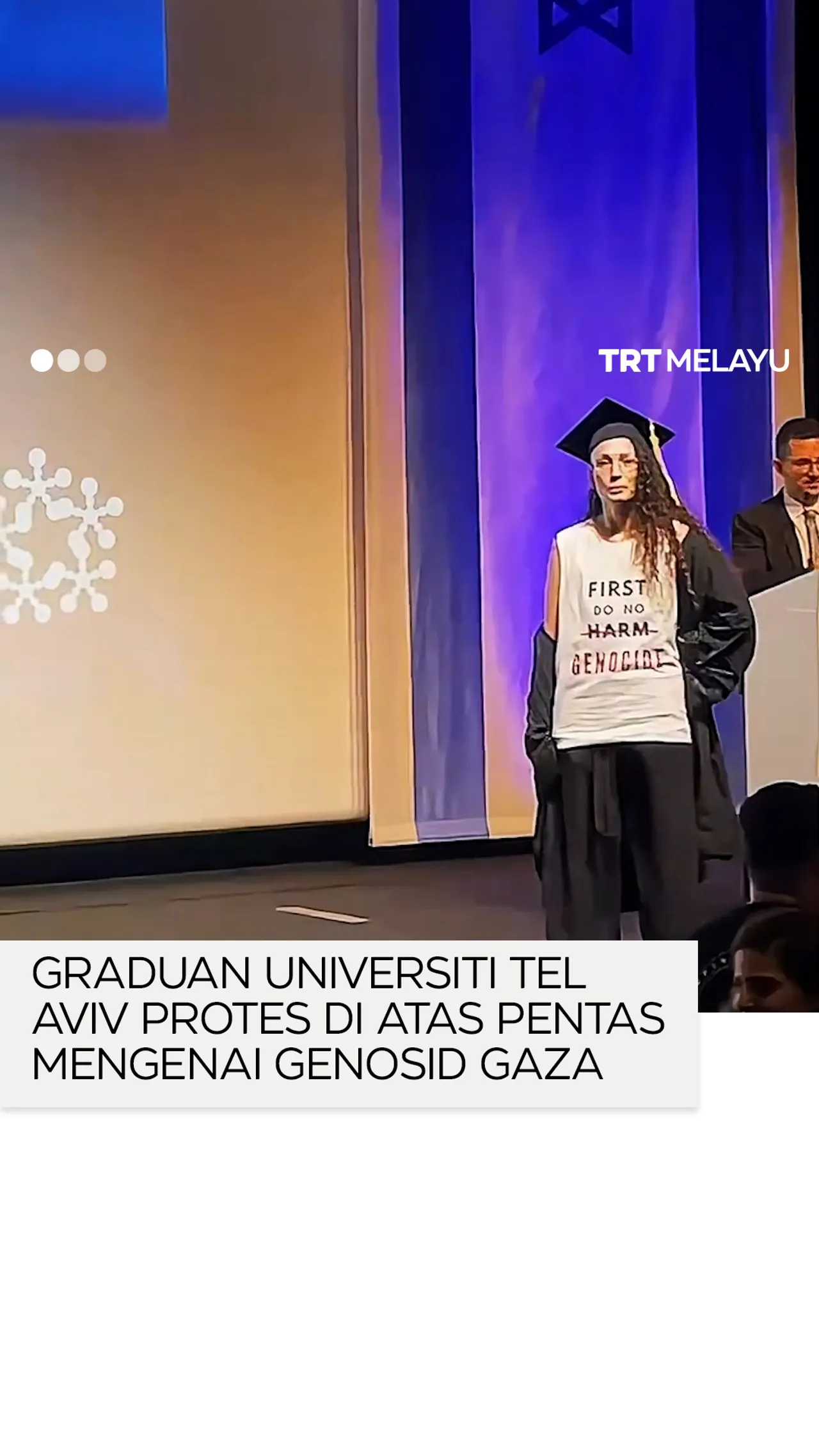 Graduan Universiti Tel Aviv protes di atas pentas mengenai genosid Gaza