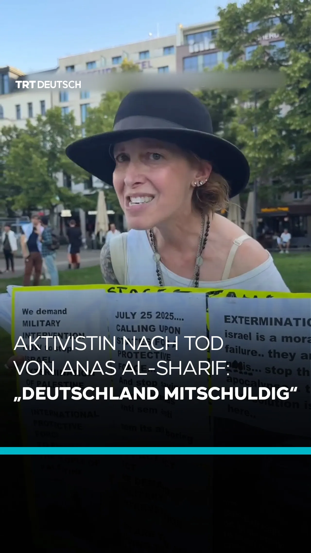 Aktivistin nach Tod von Anas Al-Sharif: „Deutschland mitschuldig“