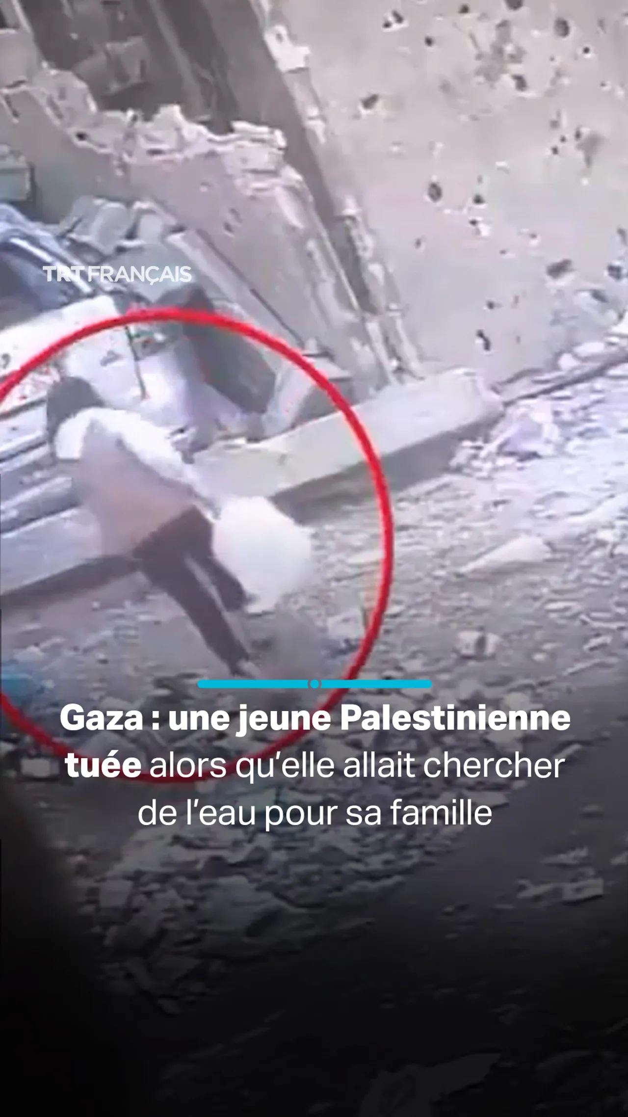 Gaza :une jeune Palestinienne tuée en quête d’eau pour sa famille