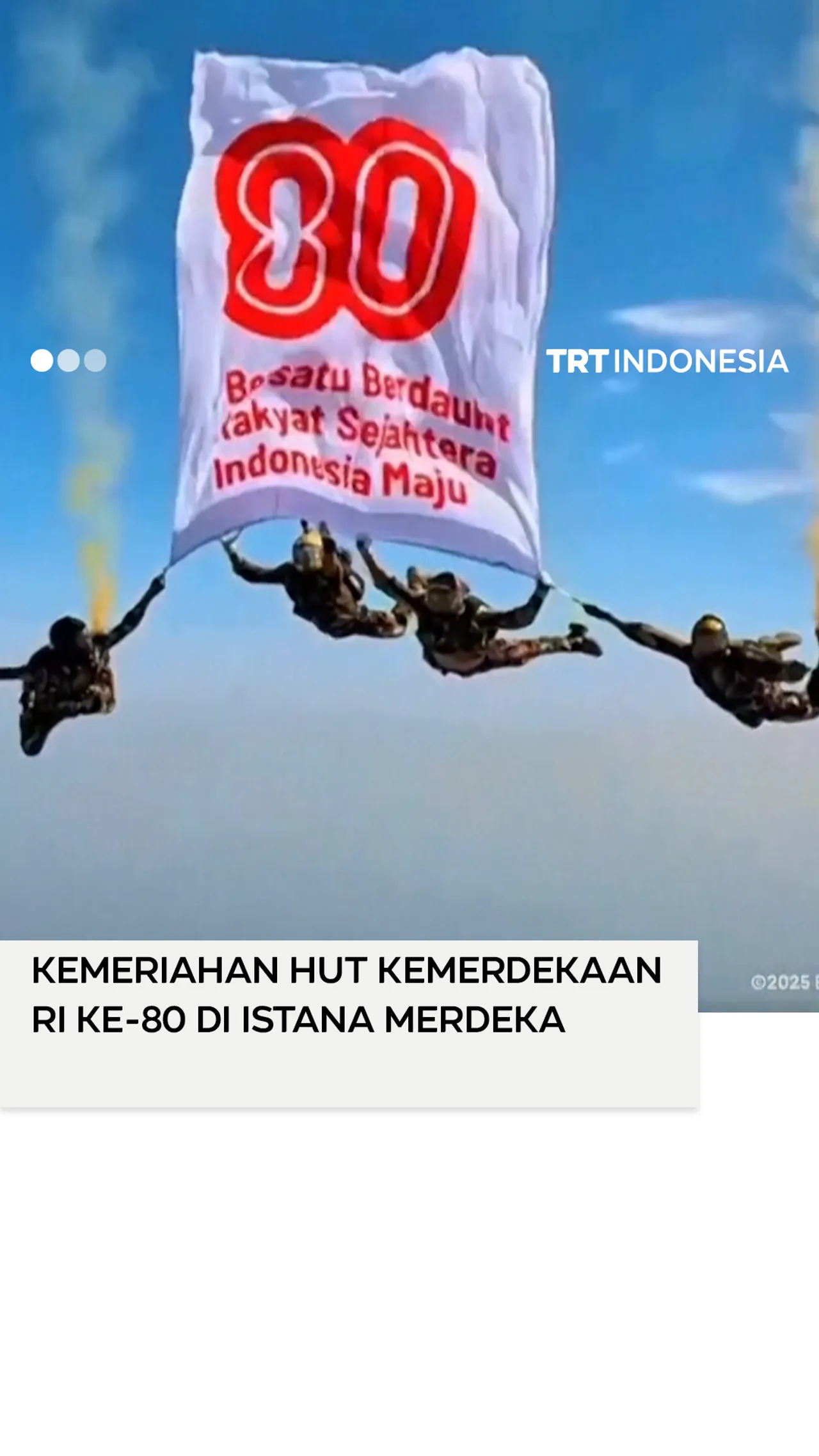 Kemeriahan perayaan HUT Kemerdekaan RI ke-80 di Istana Merdeka