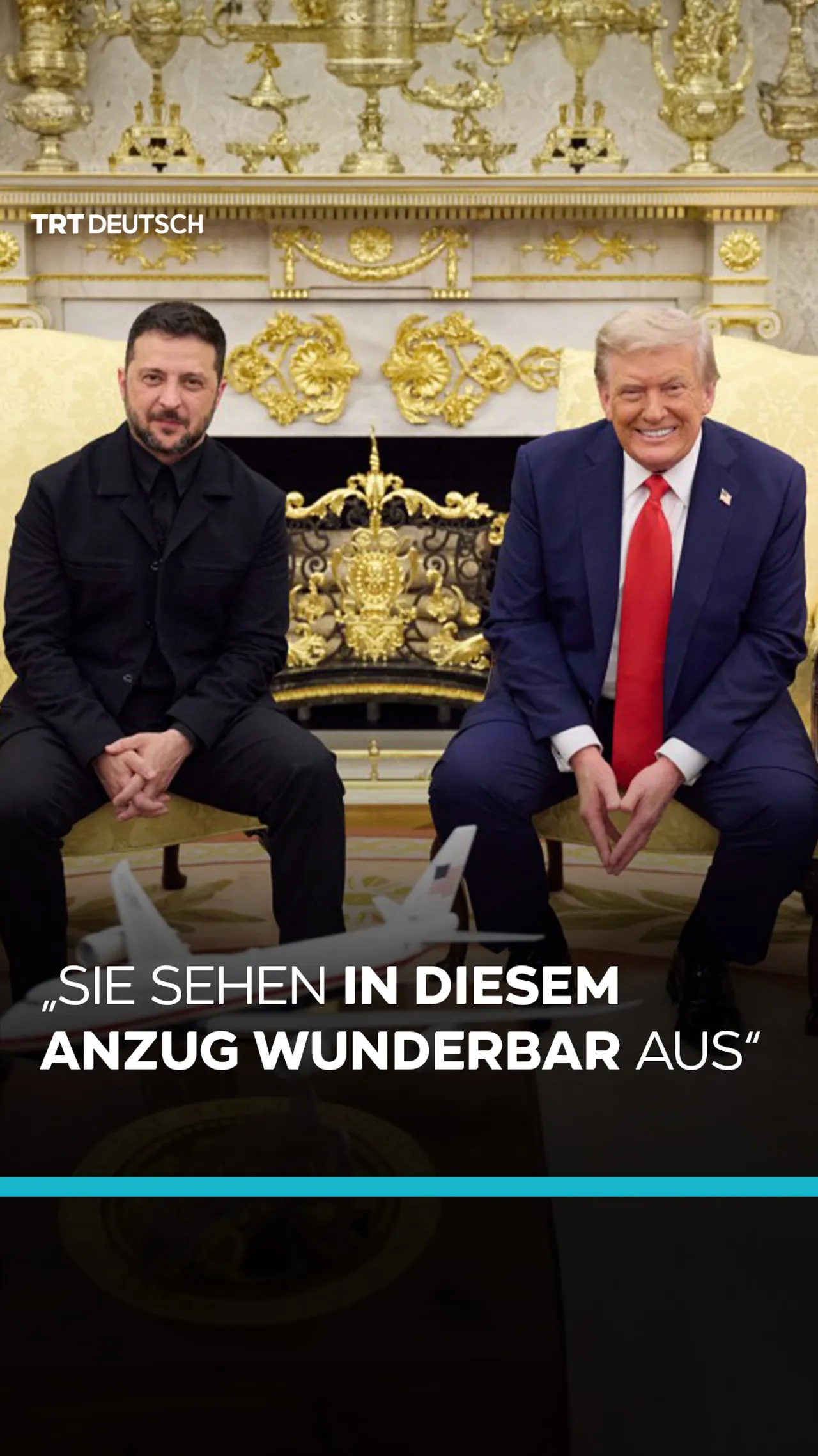 „Sie sehen in diesem Anzug
wunderbar aus“