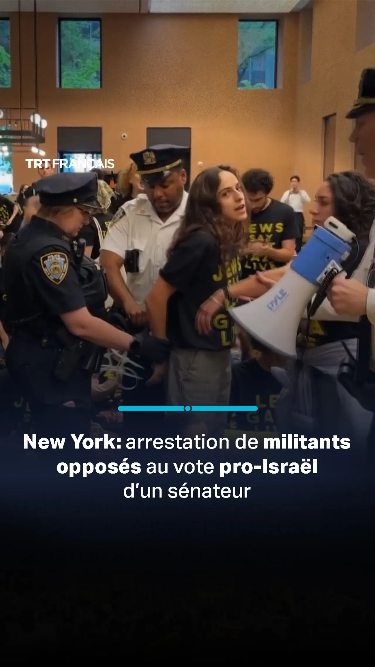 New York: arrestation de militants opposés au vote pro-Israël d’un sénateur