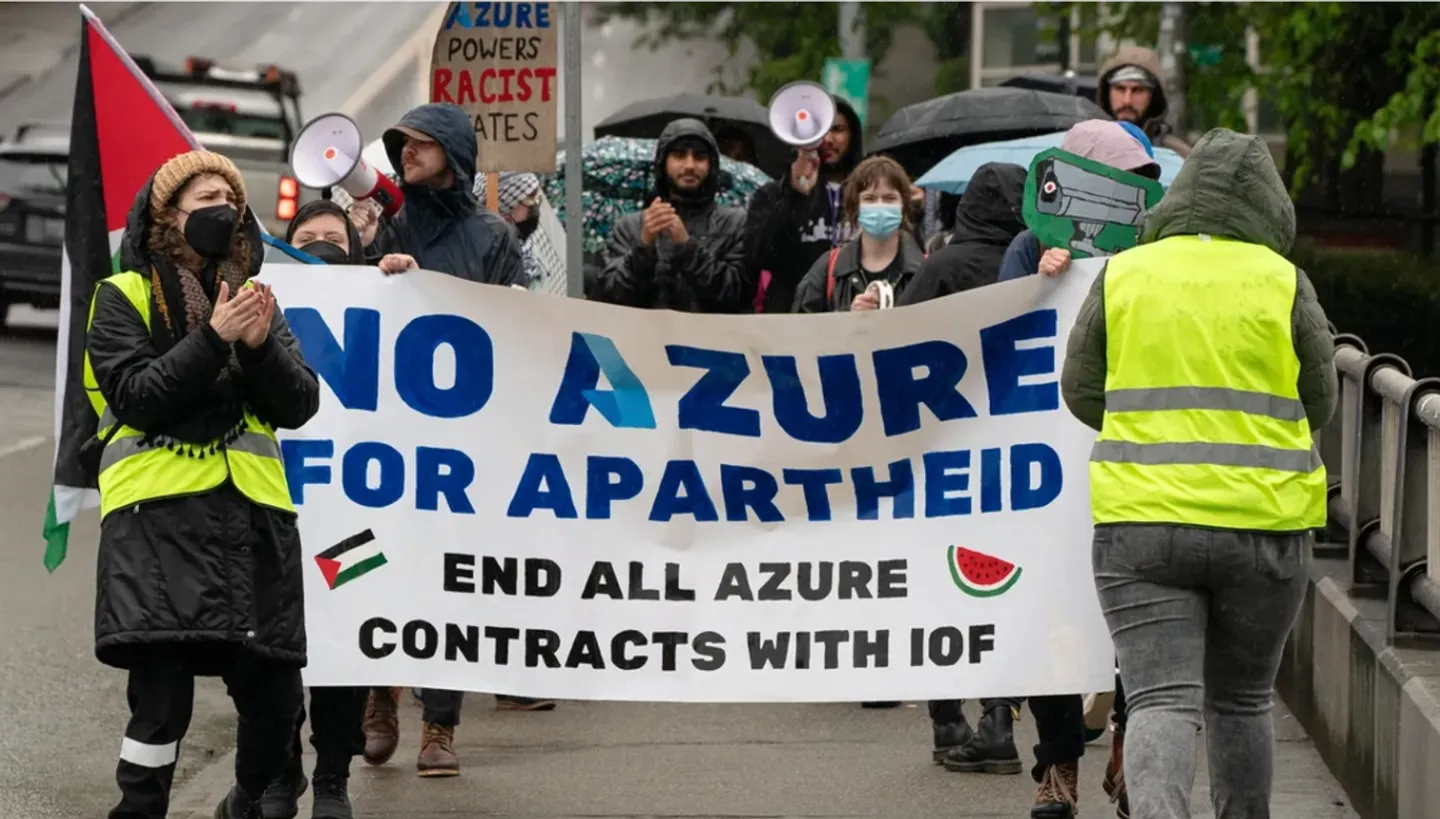 Microsoft workers stage protest at headquarters over Israel military contracts