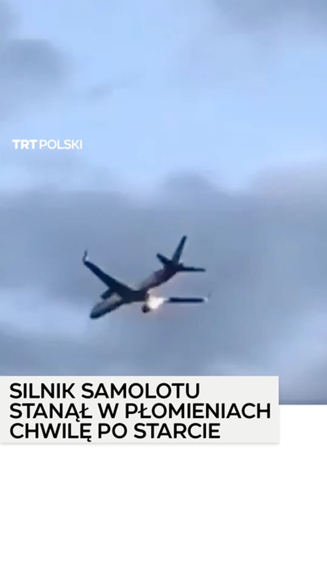 Silnik samolotu stanął w płomieniach chwilę po starcie