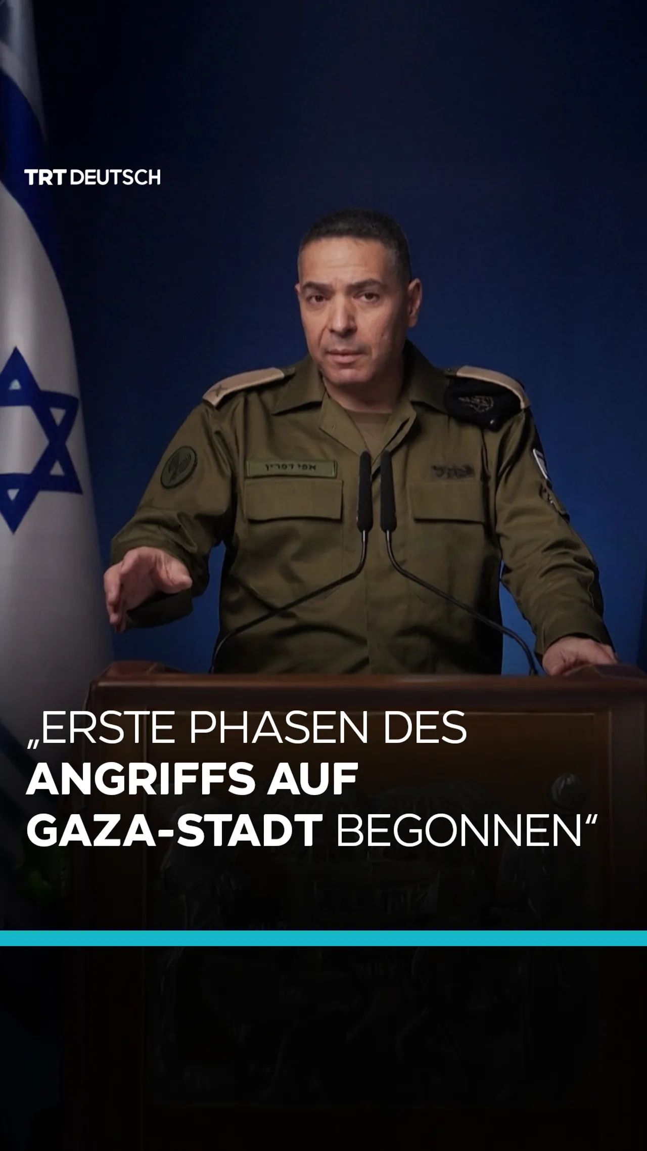 „Erste Phasen des Angriffs
auf Gaza-Stadt begonnen“