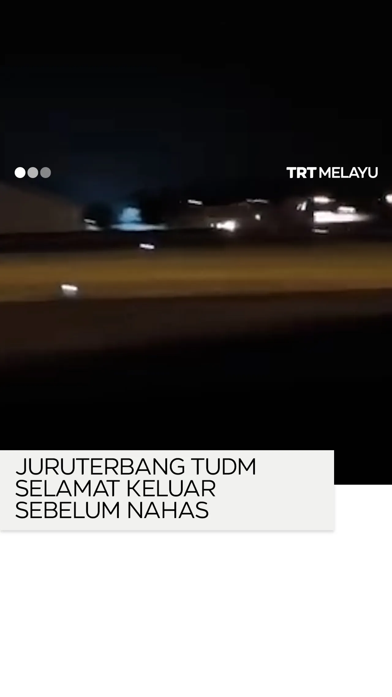Nahas Hornet: Juruterbang selamat keluar sebelum pesawat terhempas