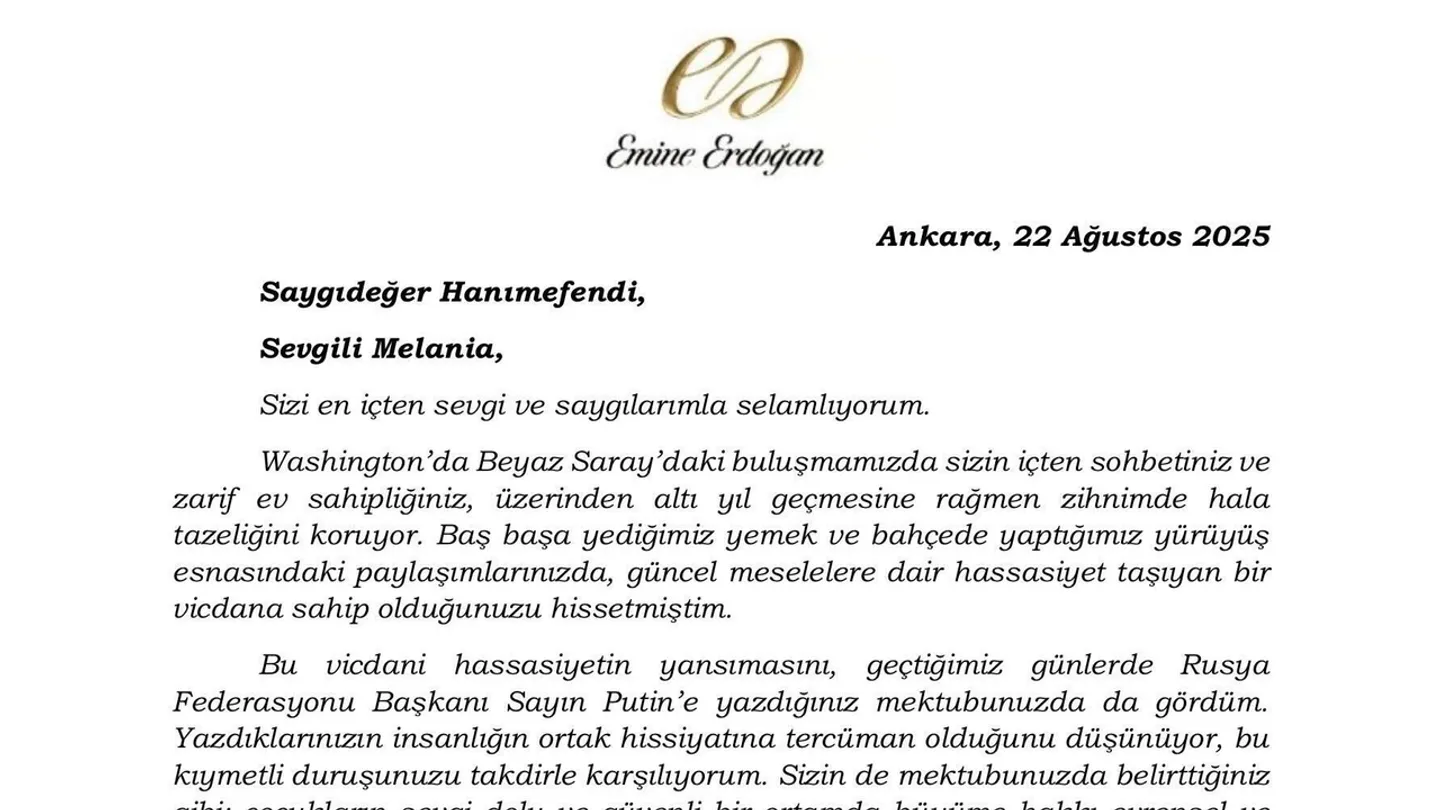 Писмото на Емине Ердоган до Мелания Тръмп относно Газа предизвика широк отзвук в световните медии