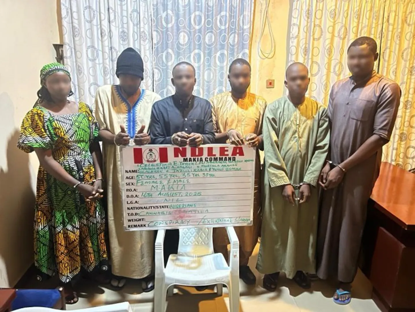 NDLEA ta kama ƙasurgumin mai safarar ƙwaya da mutum 5 kan kama ‘yan Nijeriya 3 da aka yi a Saudi