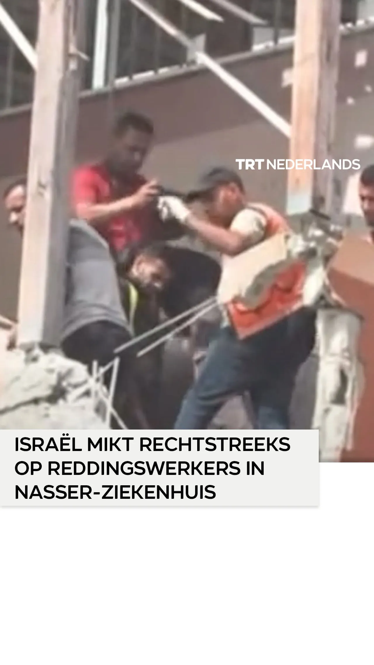 Israëlische luchtaanval richt zich rechtstreeks op reddingswerkers in het Nasser-ziekenhuis
