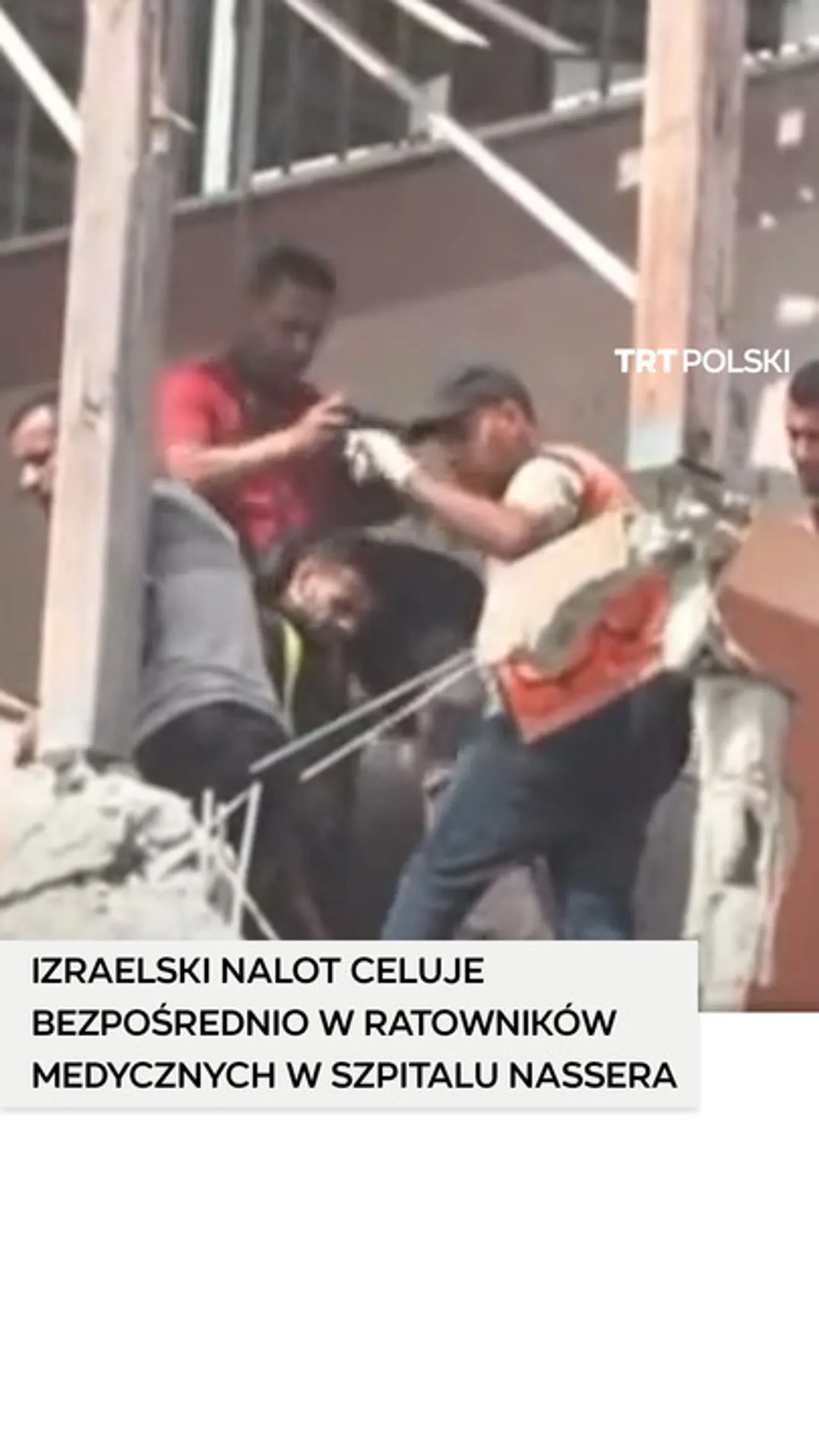 Izraelski nalot celuje bezpośrednio w ratowników medycznych w Szpitalu Nassera