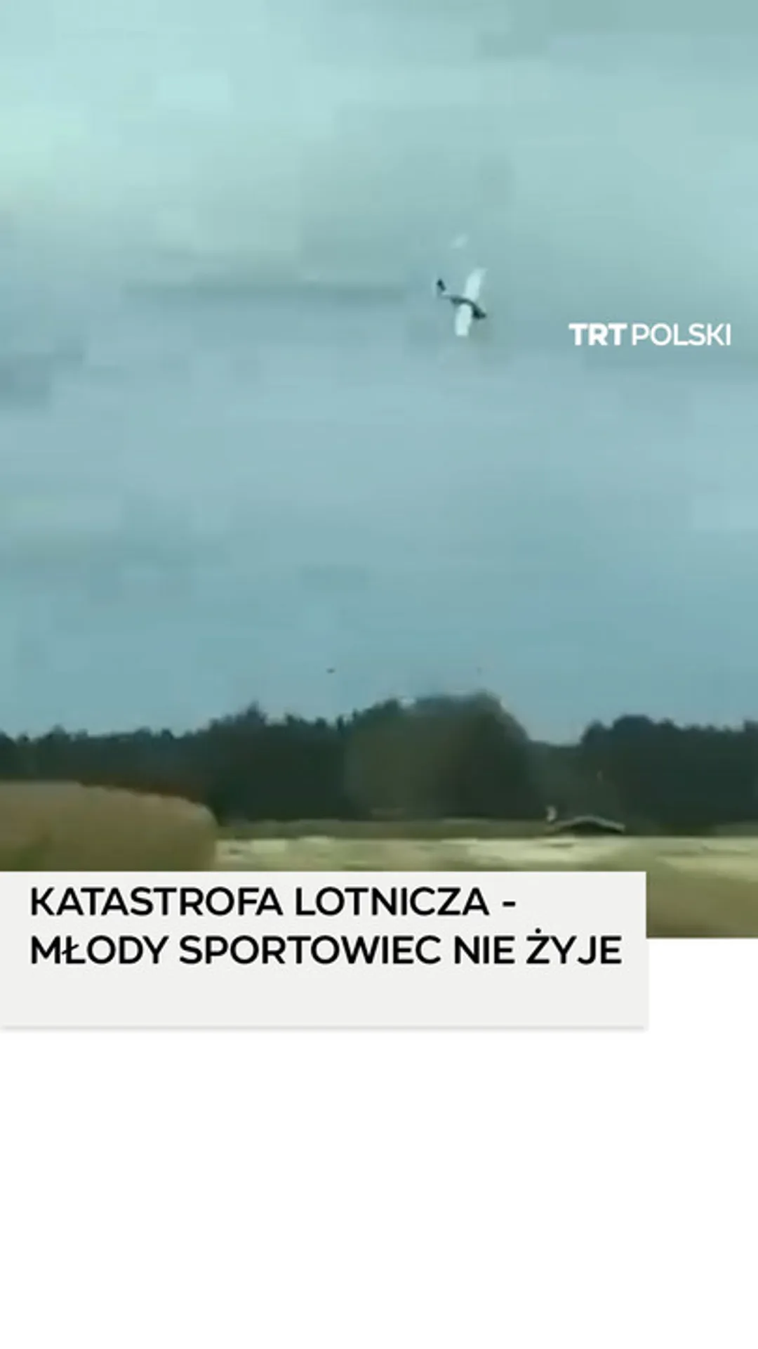 Katastrofa lotnicza - młody sportowiec nie żyje