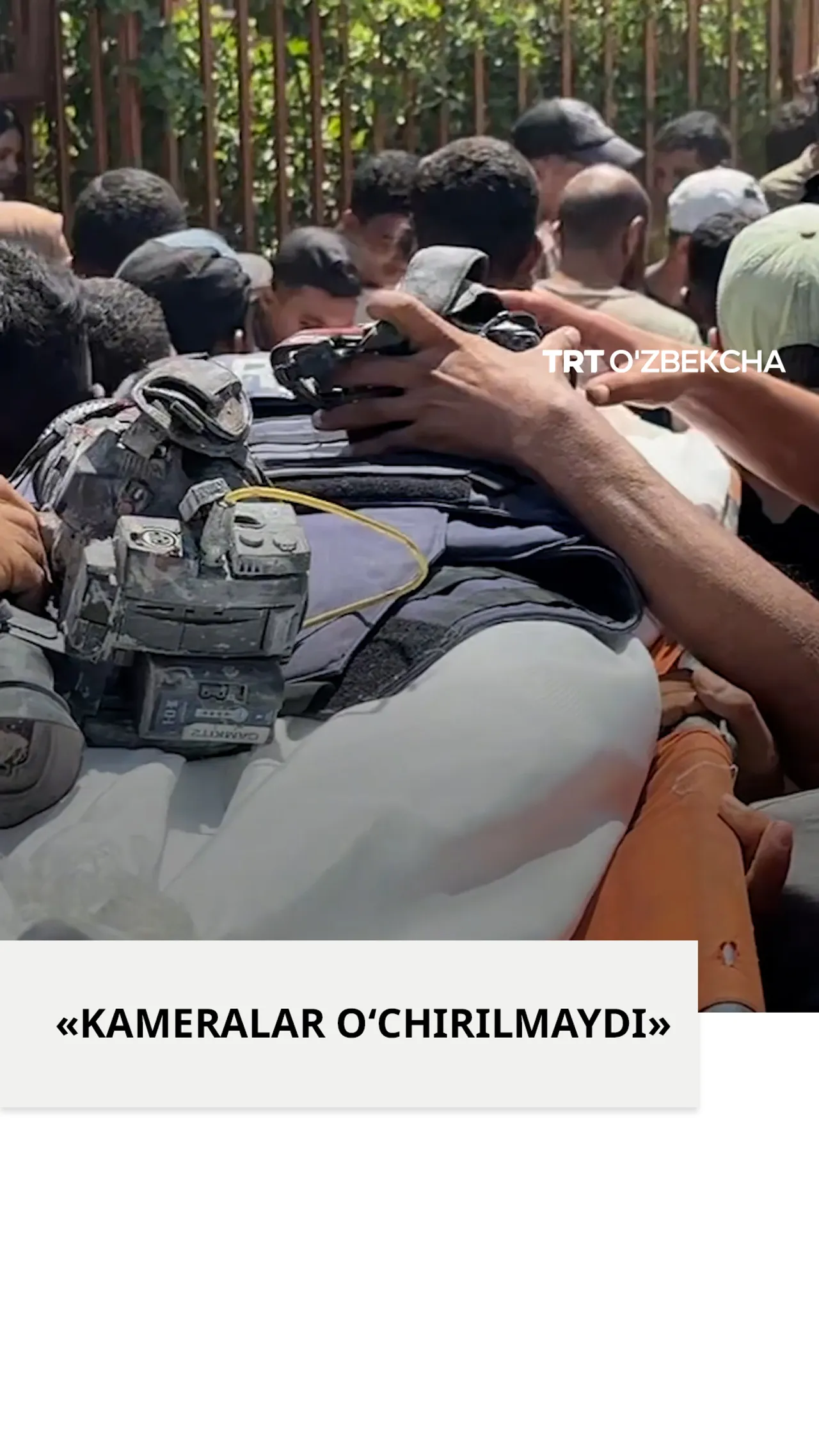 Isroil o‘ldirgan g‘azolik jurnalistlar uchun dafn marosimi uyushtirildi