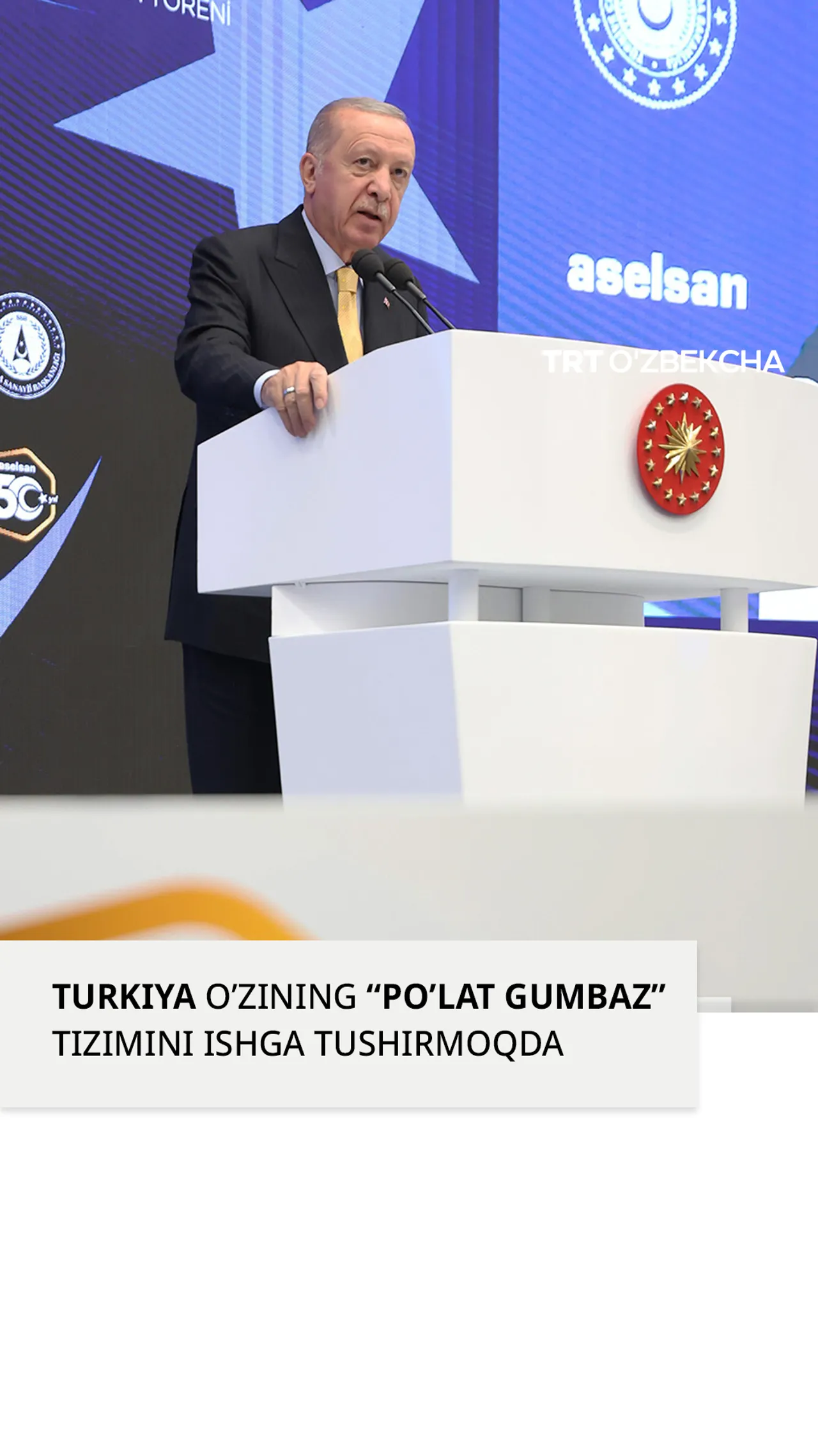 Turkiya “Po'lat gumbaz” tizimini ishga tushirmoqda
