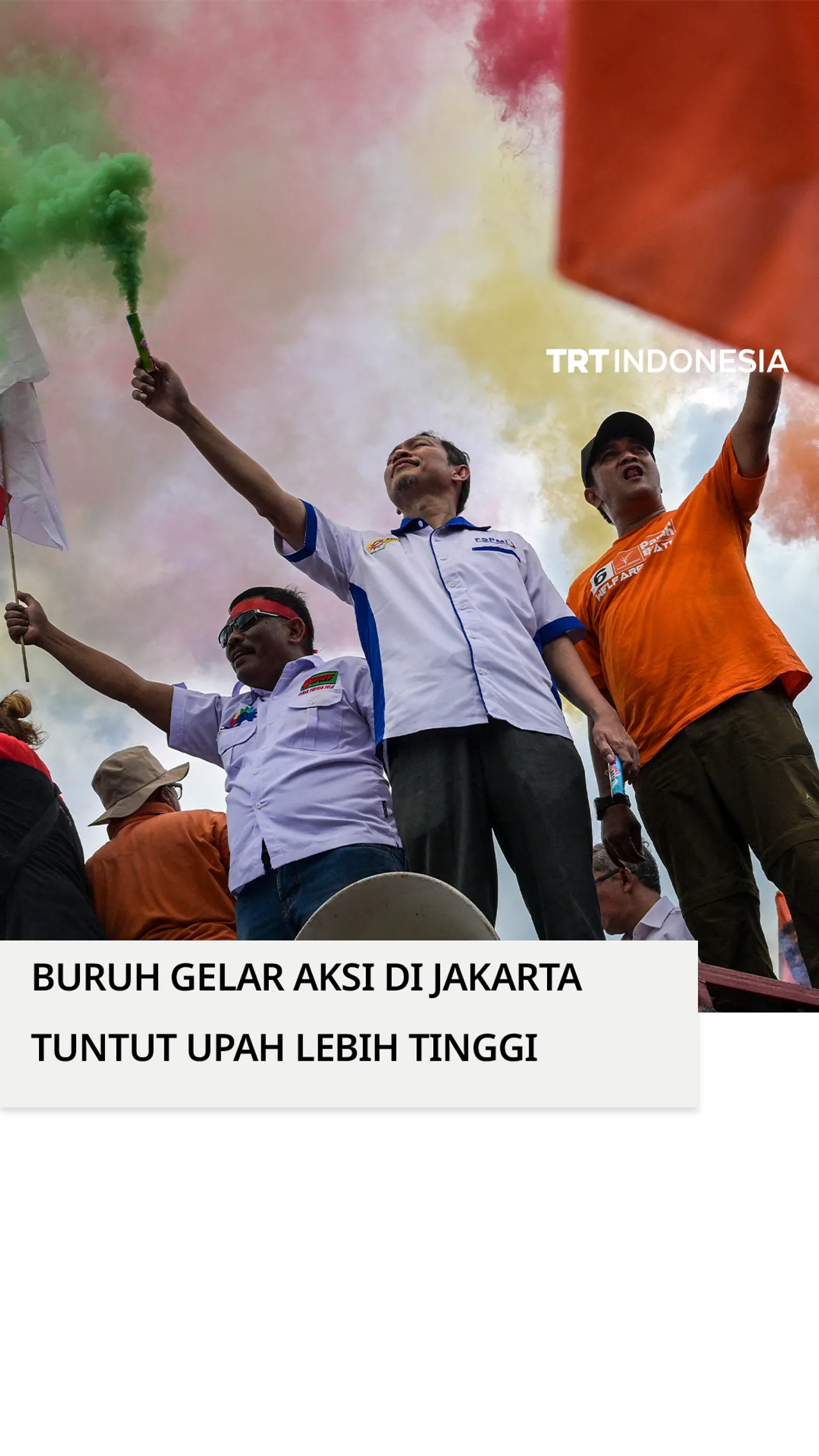 Ribuan buruh gelar aksi di Jakarta tuntut kenaikan upah