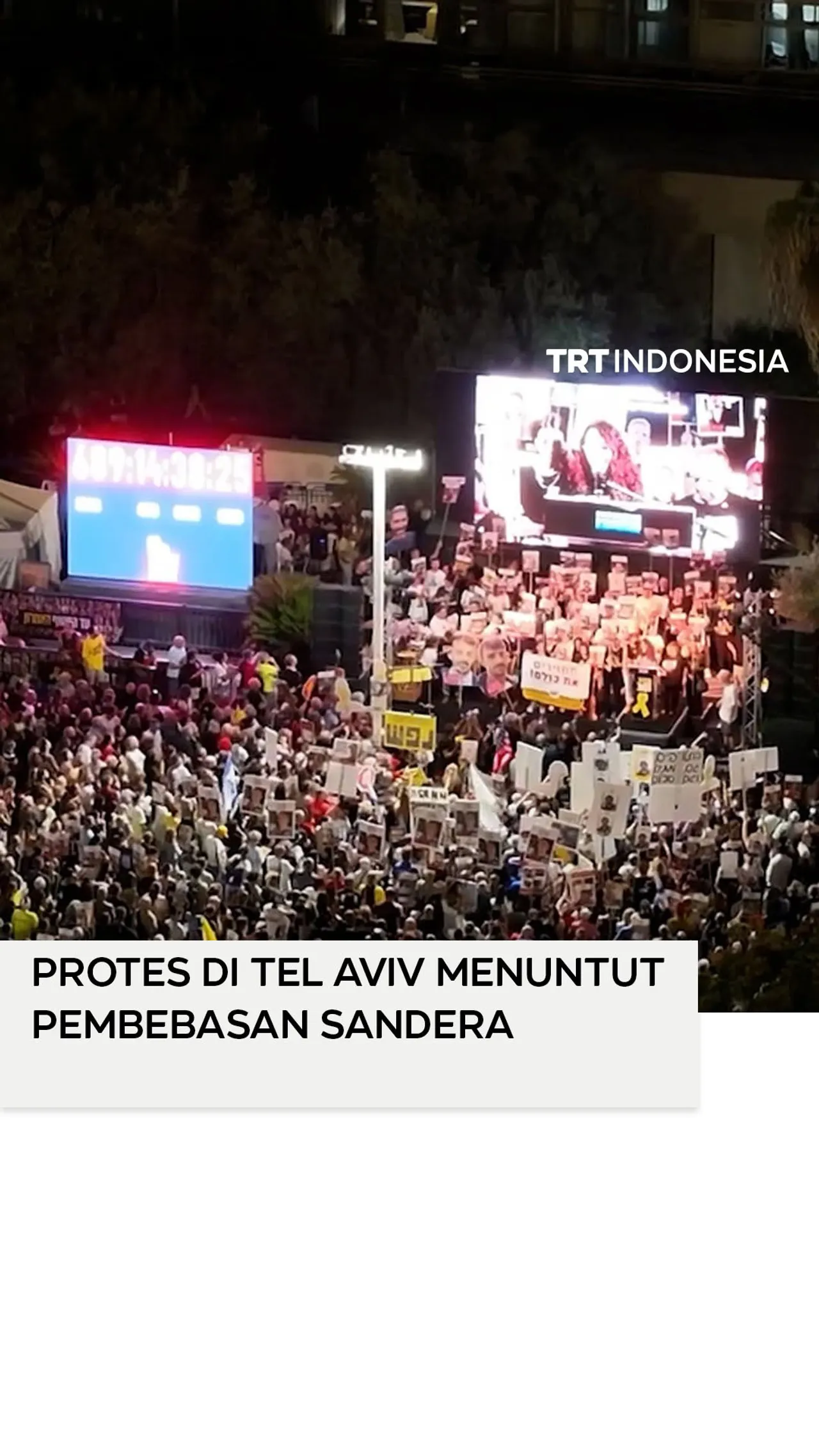 Warga Israel gelar protes di Tel Aviv tuntut pembebasan sandera di Gaza