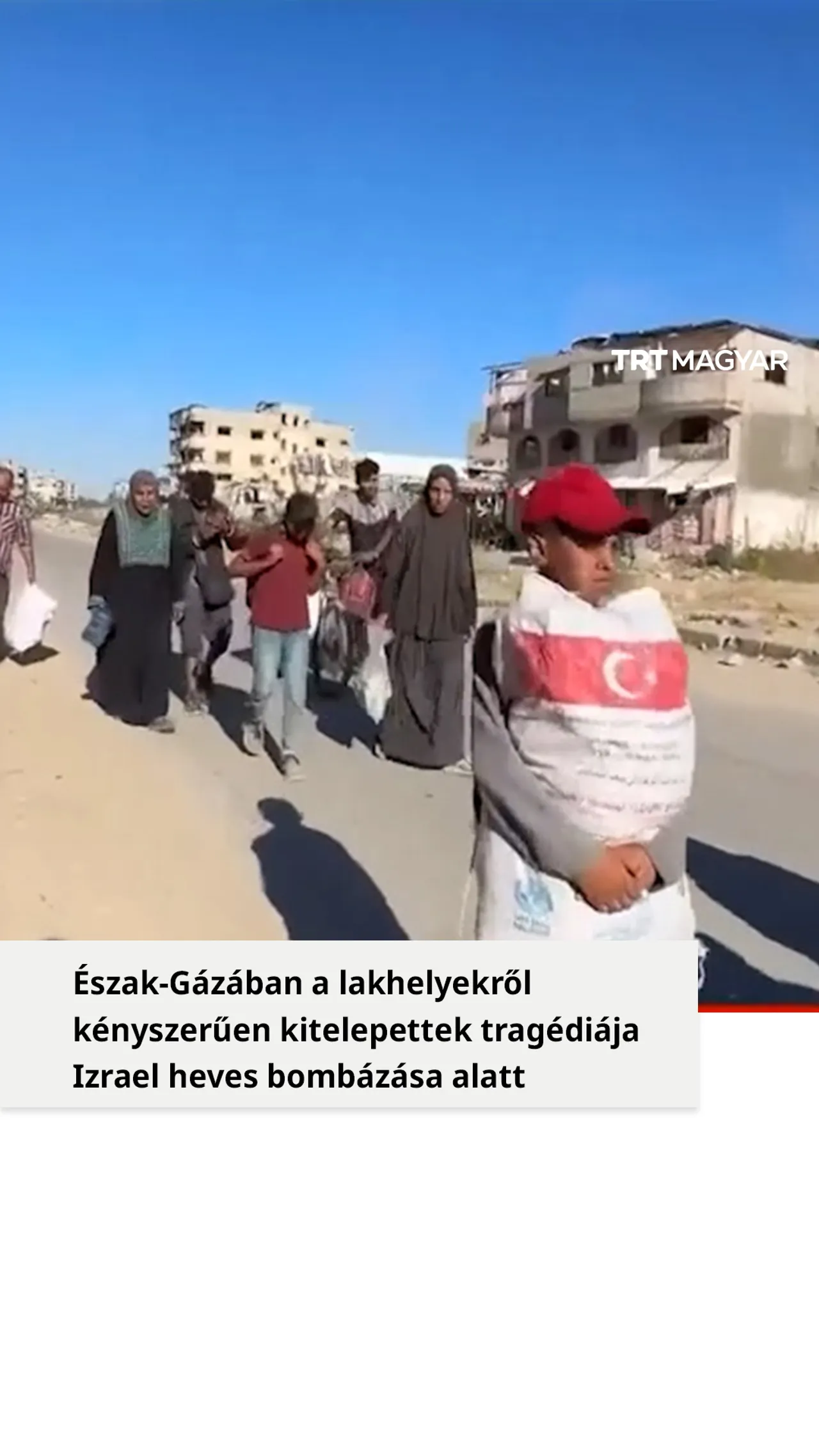 Észak-Gázában a lakhelyekről kényszerűen kitelepettek tragédiája Izrael heves bombázása alatt