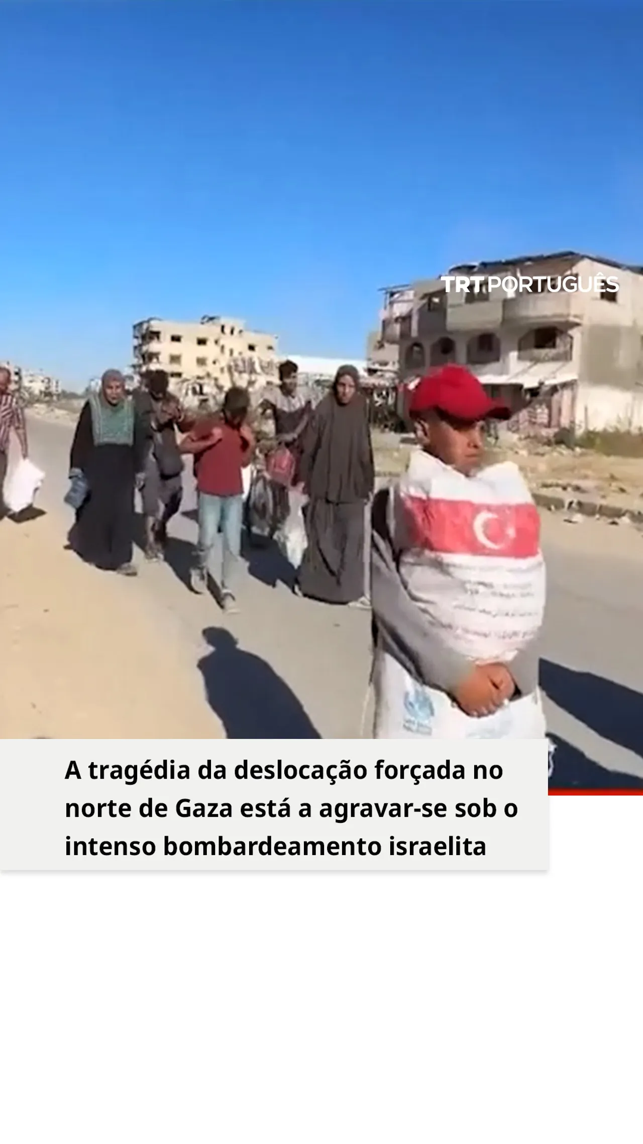 A tragédia da deslocação forçada em Gaza está a agravar-se.