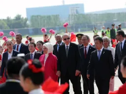 Erdogan da Türkiye chega à China para a cimeira da OCS