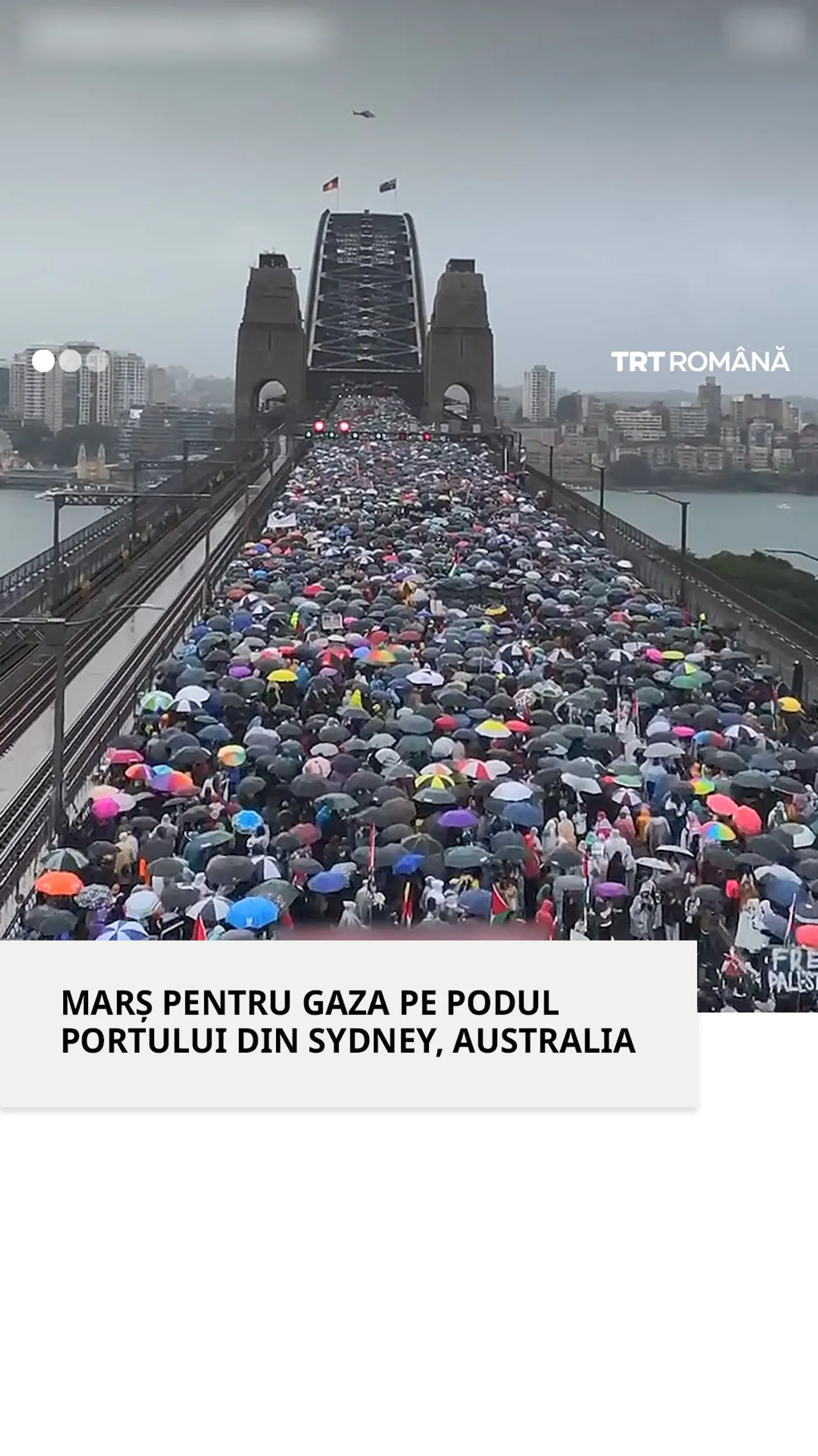 Australia mărșăluiește pentru Gaza pe Sydney Harbour Bridge
