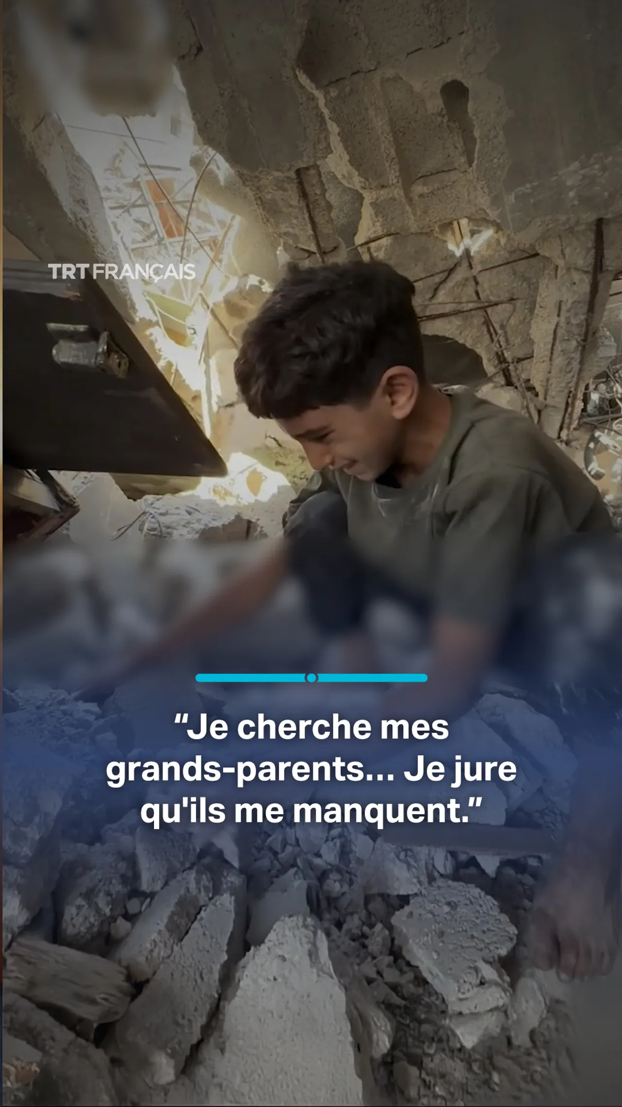 Un enfant palestinien recherche ses grands-parents tués par l’armée israélienne