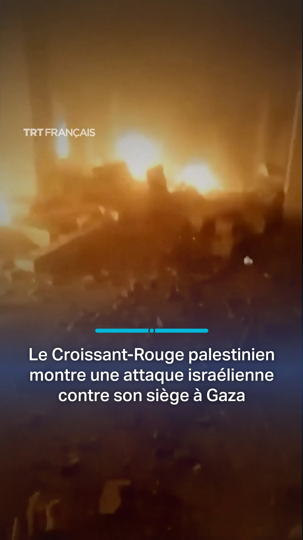 Le Croissant-Rouge palestinien montre une attaque israélienne contre son siège à Gaza