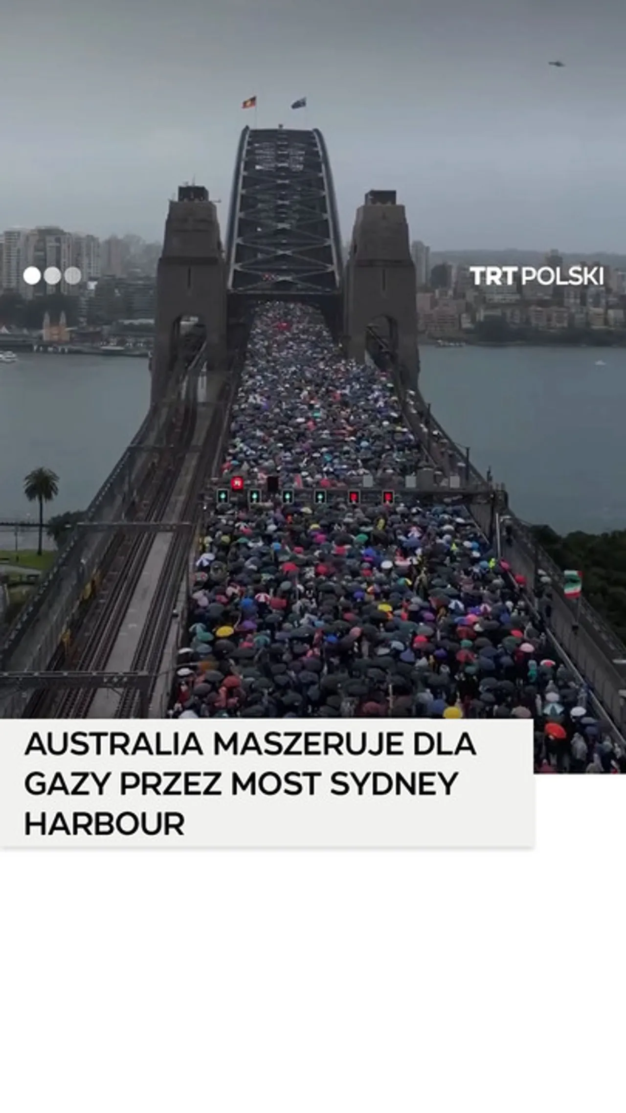 Australia maszeruje dla Gazy przez Most Sydney Harbour