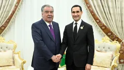 دیدار رؤسای جمهور ترکمنستان و تاجیکستان در حاشیه نشست سازمان ملل در آوازه