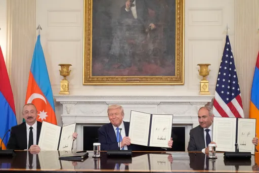Armenia, Azerbaijan sign 'historic' US-brokered peace deal at White House